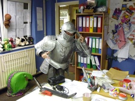 ... and then the phone rang, so we couldn't resist taking a photograph of her!