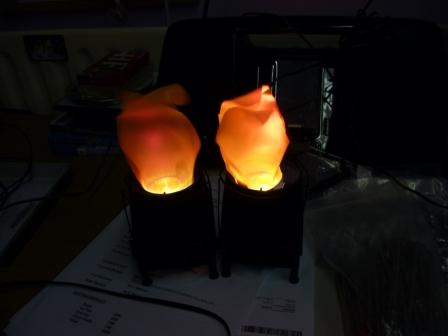 And Chris was very excited today when his mains-operated 'flame effects' arrived, which will form part of the fire in the kitchen for Halifax.