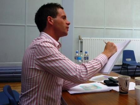 Liam in his 'I am auditioning to be Louis Walsh's replacement for X-Factor' pose!