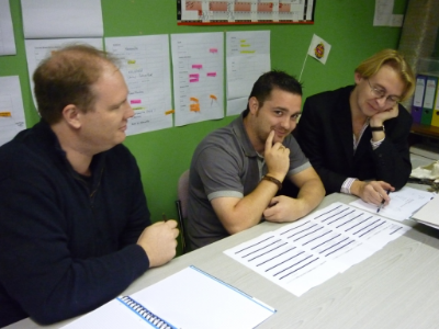 L-R - SImon Butcher - Lighting Designer, Ian Plimbley - Production Manager and Rob Marsden - Show Director.