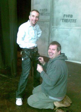 Neil and Martin are rigged into the flying harness...