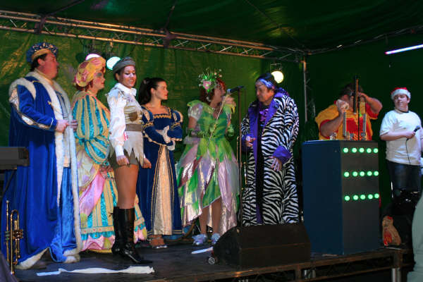 Turning on the Christmas lights!