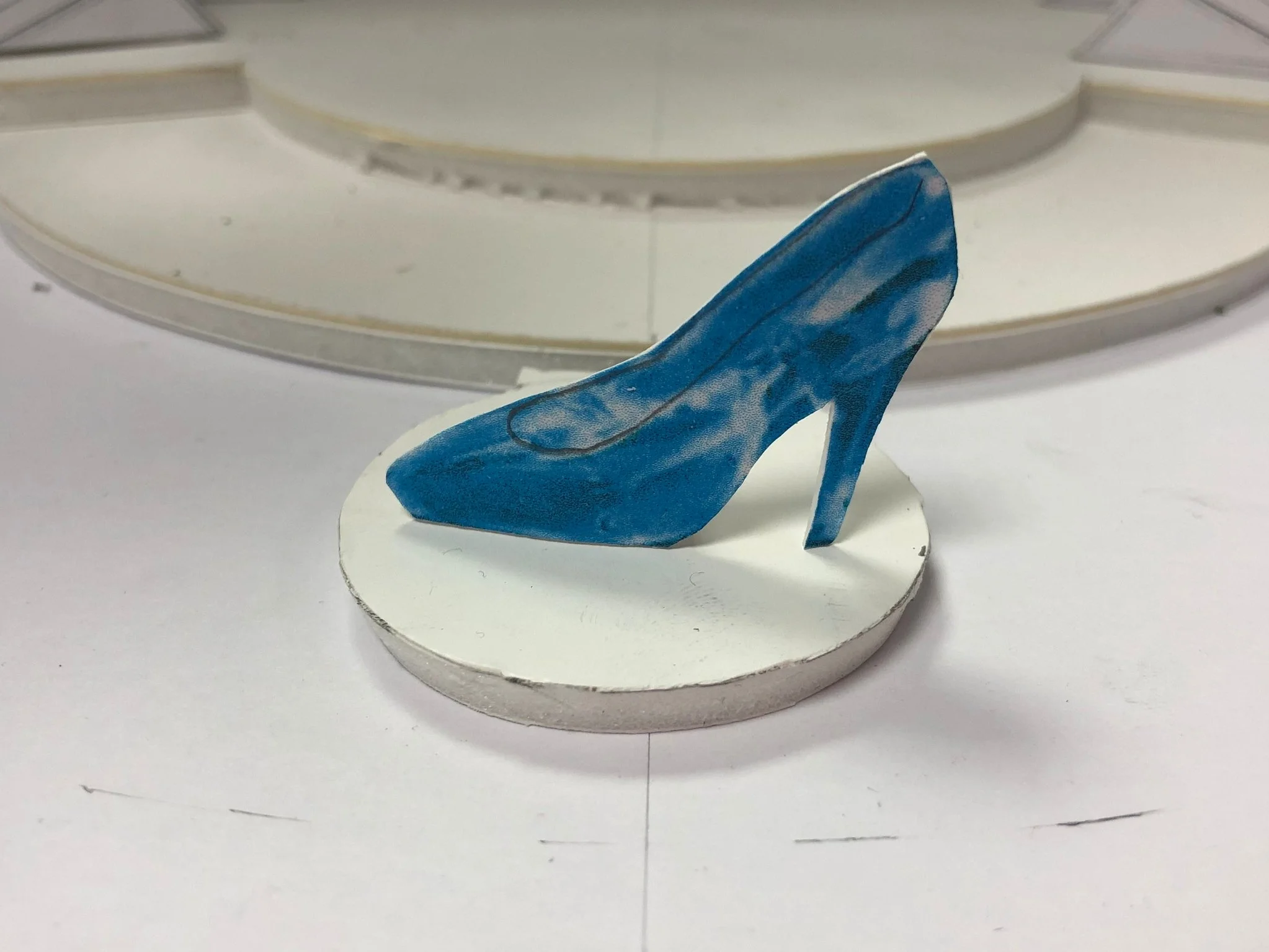 At this stage we just have a ‘white card’ model of the concept of the set. with lots more detail to follow. Watch this space!