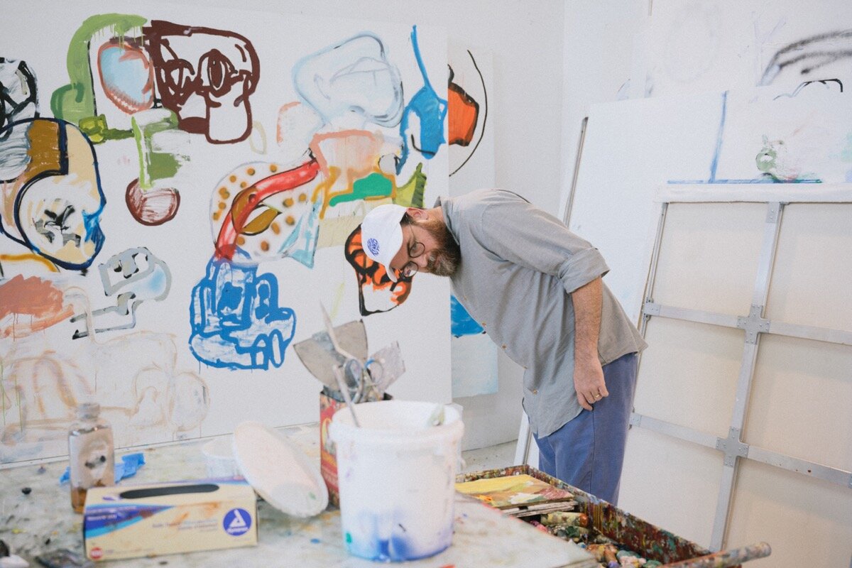 I've been in at admirer of Eddie Martinez's work now for going on 8 to 10 years. He started off painting homes in Connecticut and got bored.