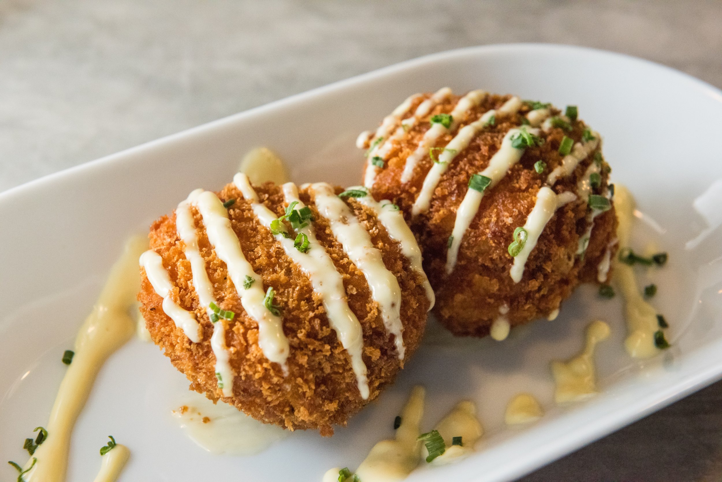 Shrimp &amp; Lobster Cake appetizer at Thirsty Mermaid