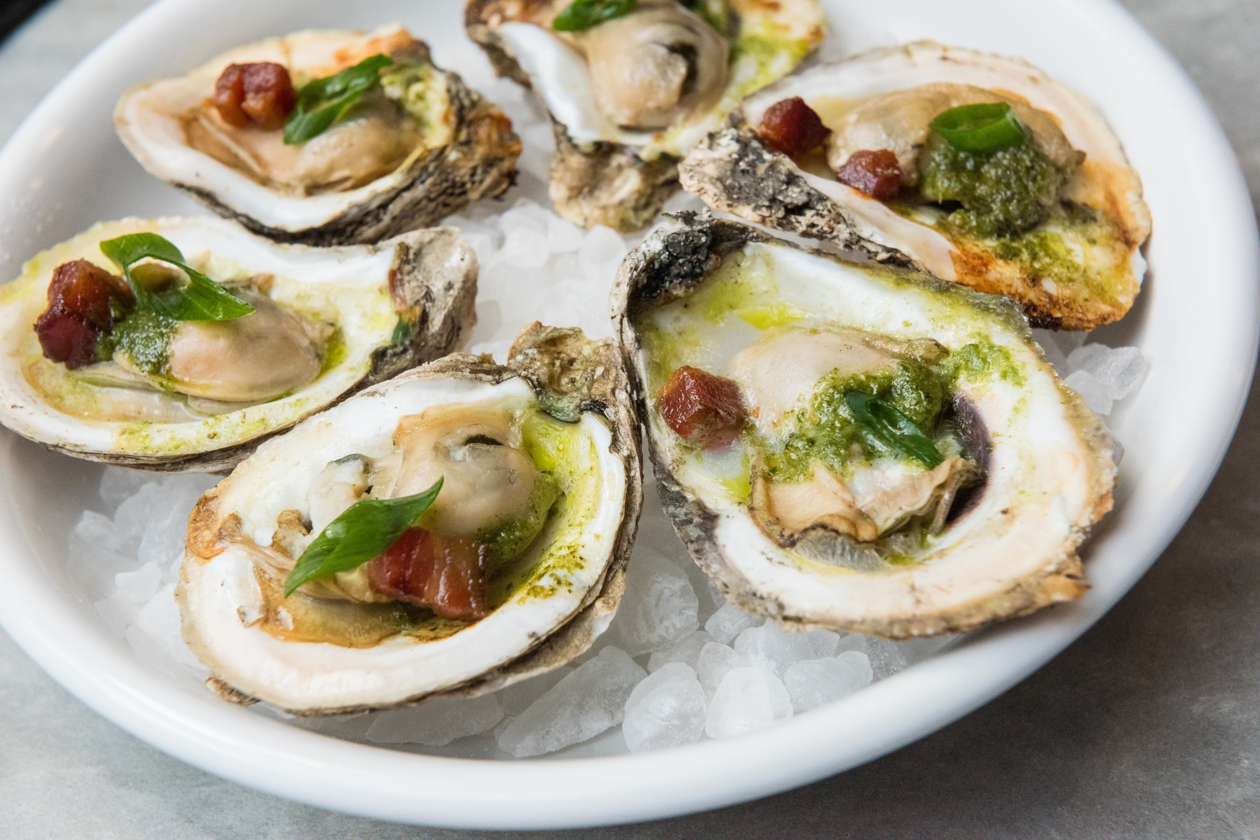 oysters available in the Raw Bar, Market Price, at Thirsty Mermaid