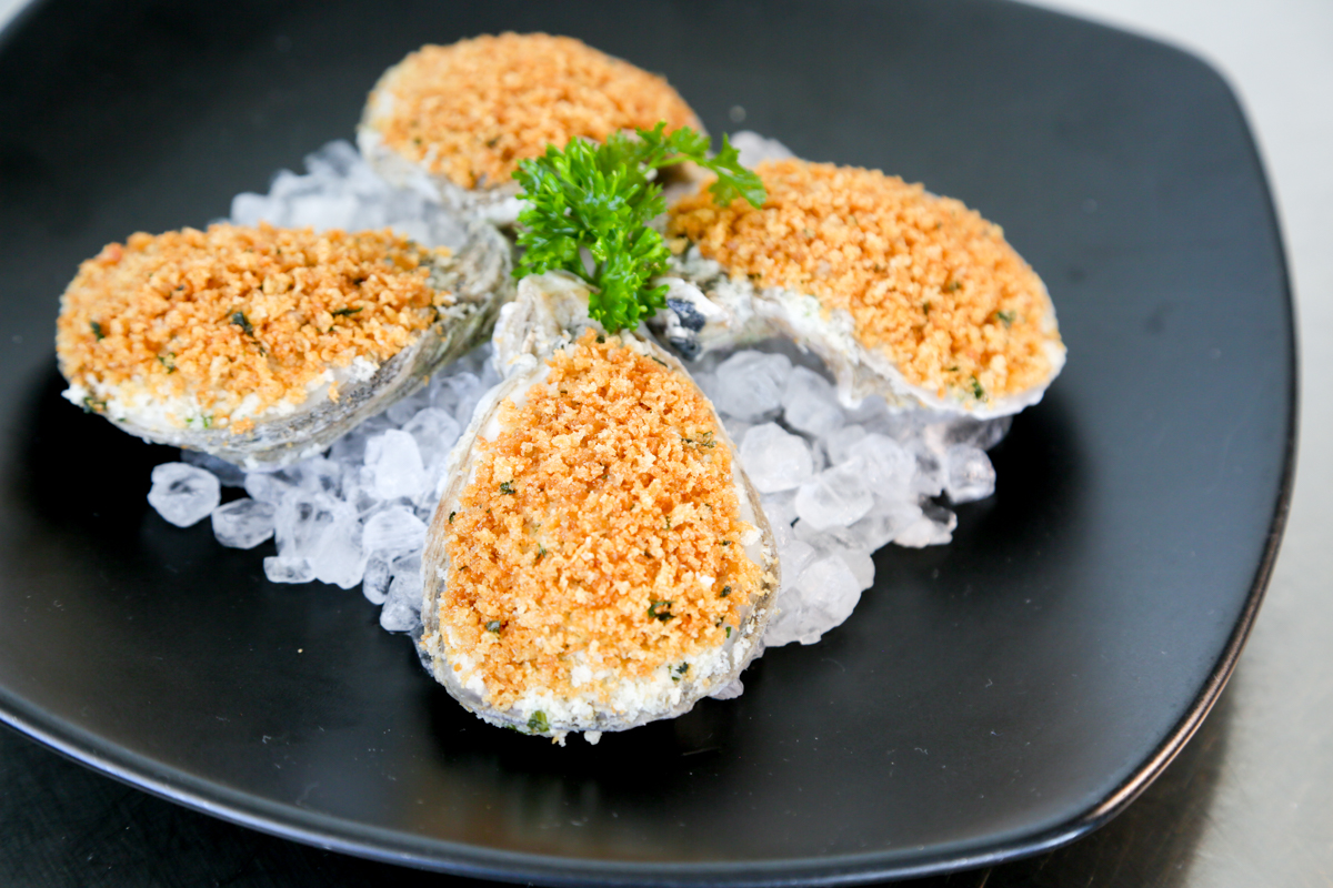 oysters rockerfeller appetizer at Thirsty Mermaid