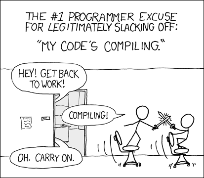 Alas, JIT removes this excuse. I recommend that you claim you're debugging the AoT settings. Or claim you're running ETL scripts. That works too.