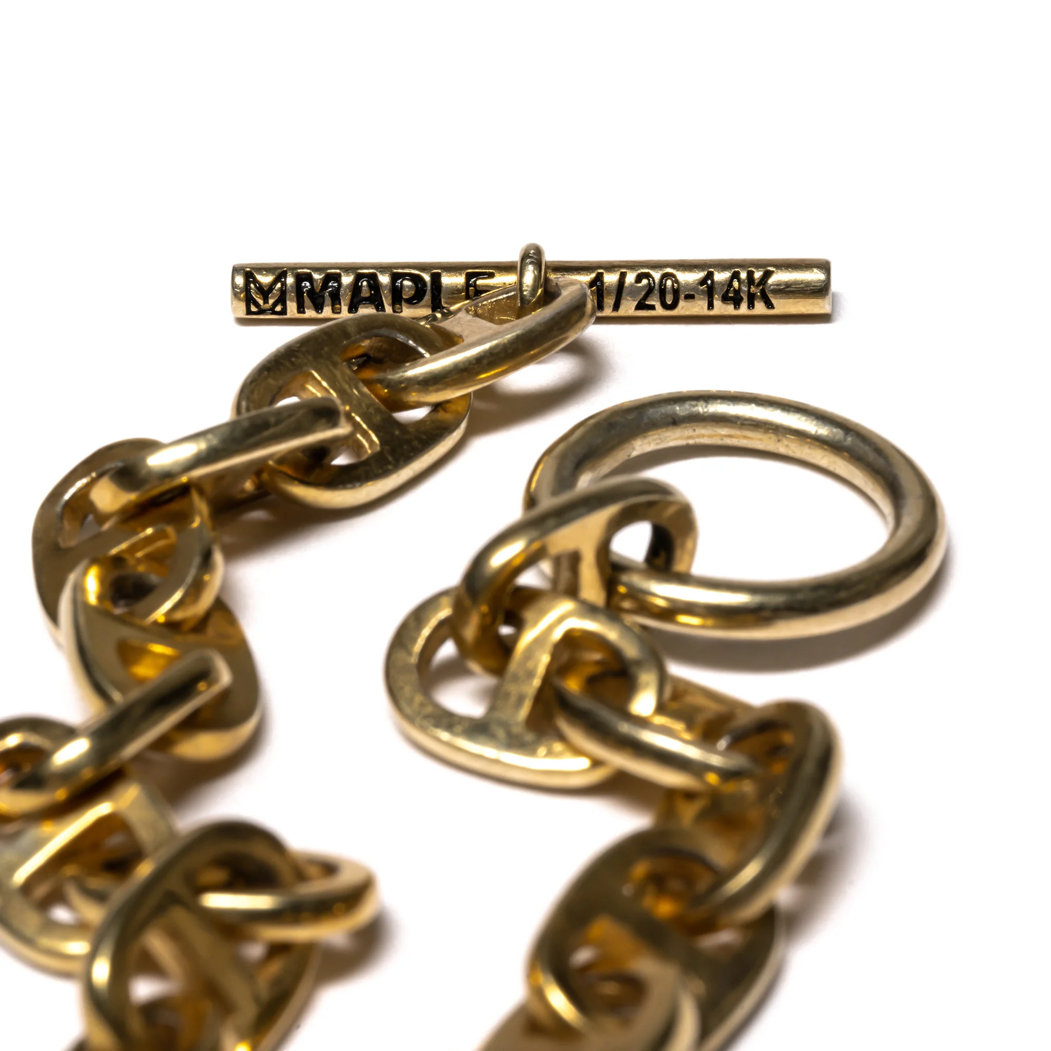 Chain Link Bracelet 7mm (14K) — MAPLE