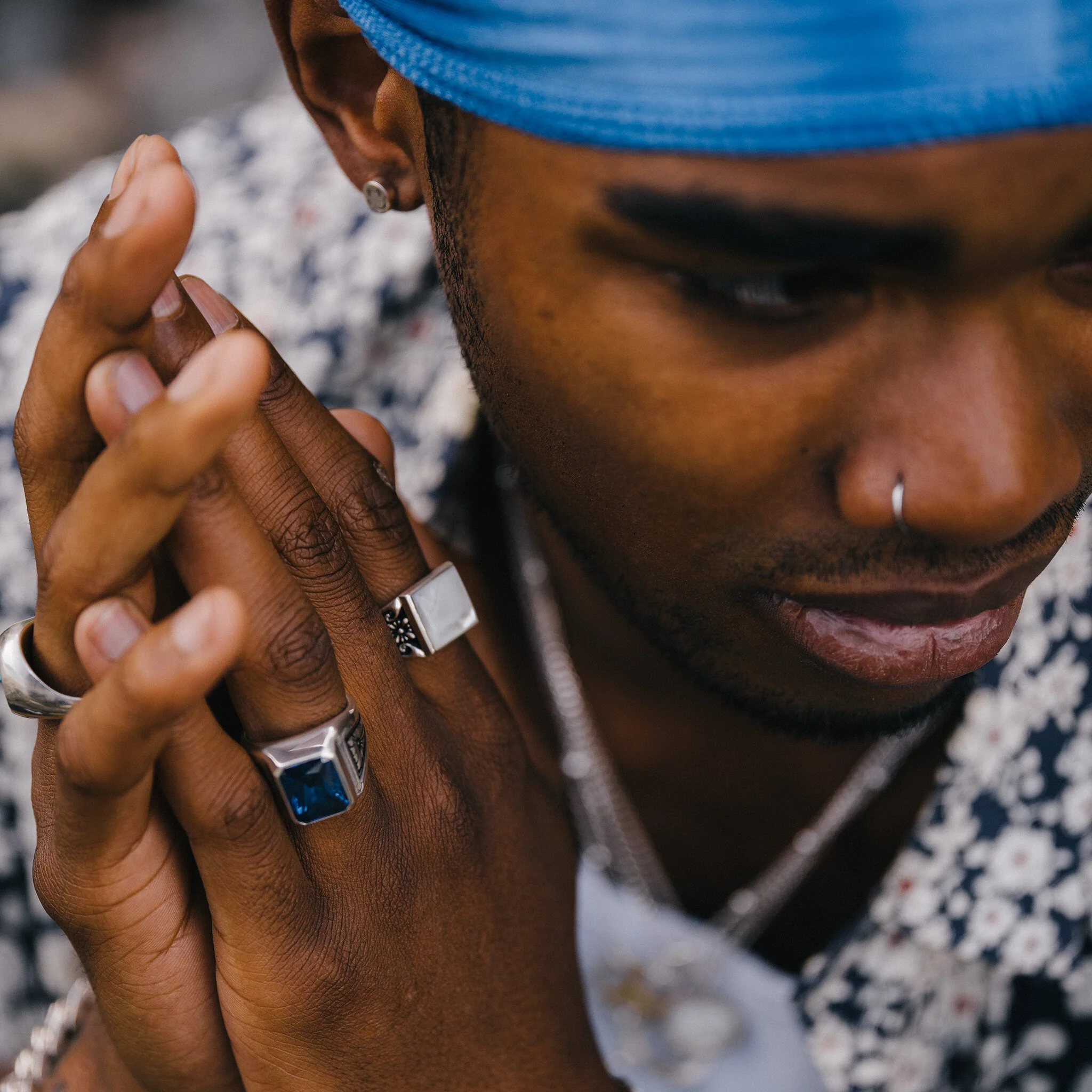 Collegiate Ring (Silver/Mother of Pearl) — MAPLE