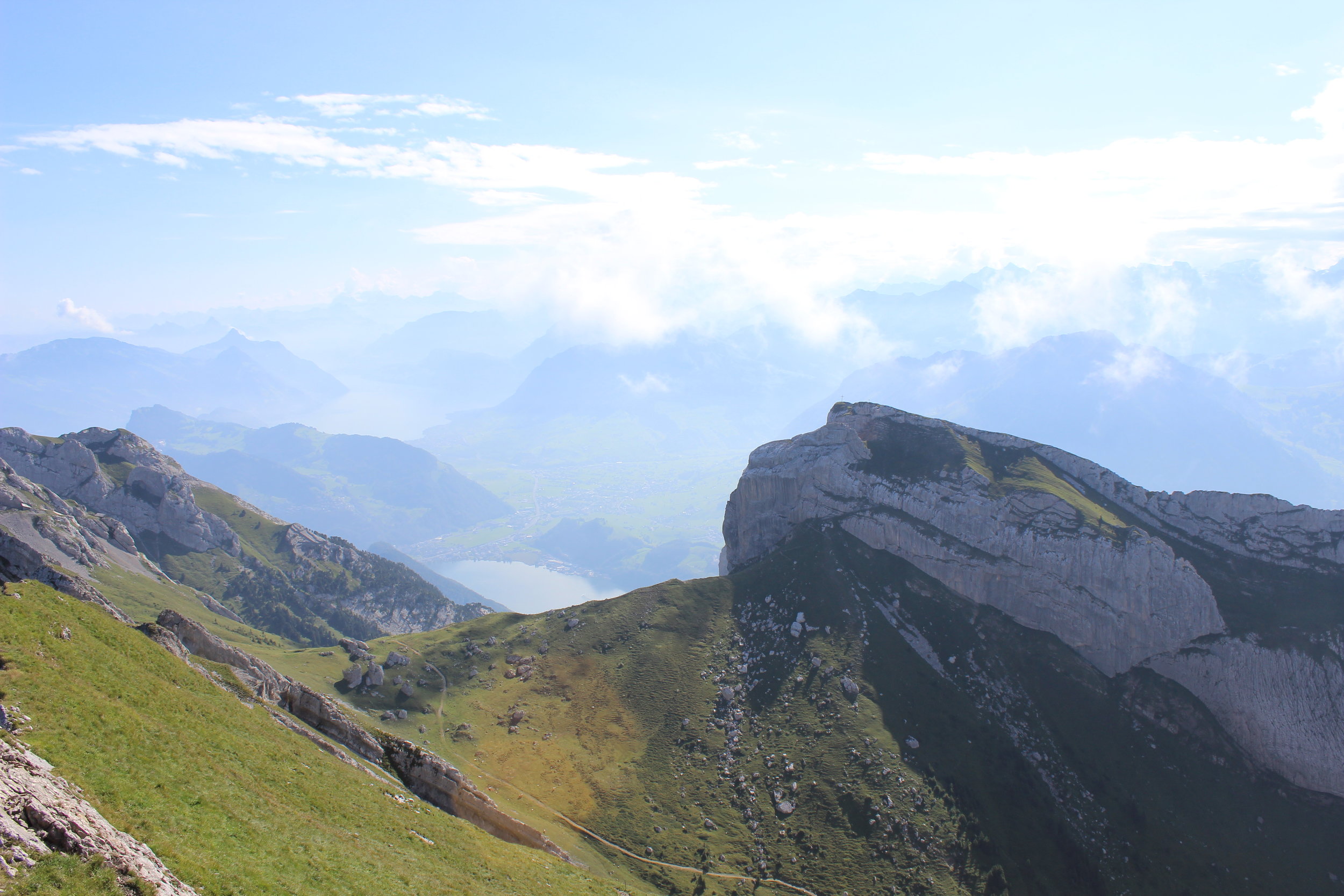 View from atop Mt. Pilatus on the Golden Tour