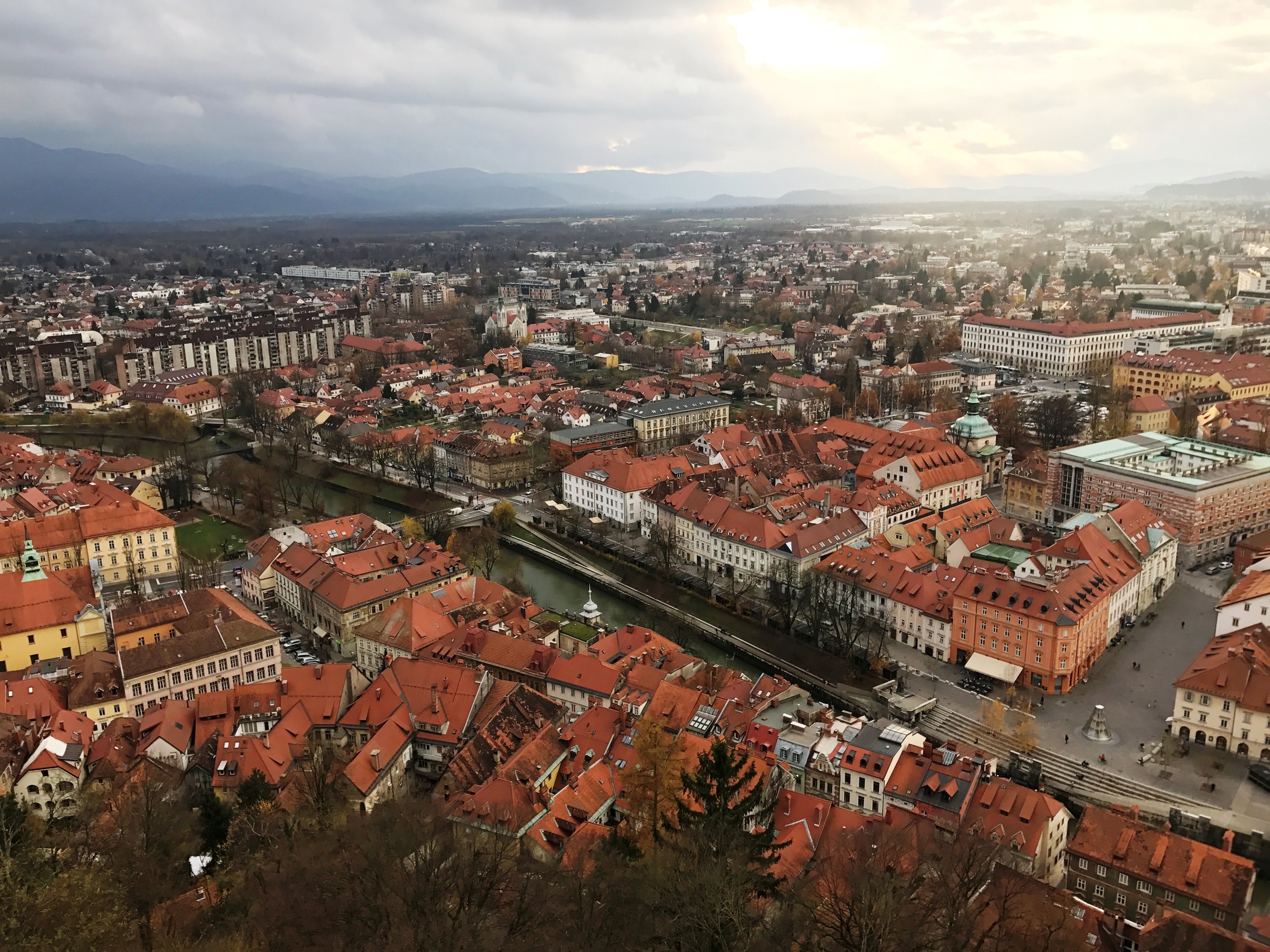 Views of Ljubljana from the castle
