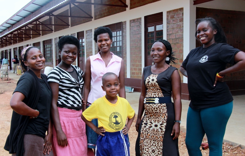 Edith with her colleagues at Mbazzi.