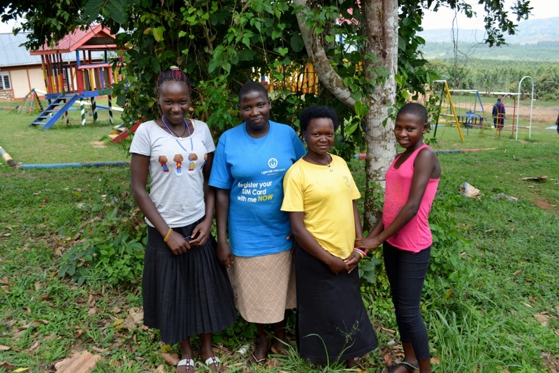 Florence, Max, Flavia and Juliet during their first week of vocational training (our fifth member, Phionah, was absent on the day the photo was taken).