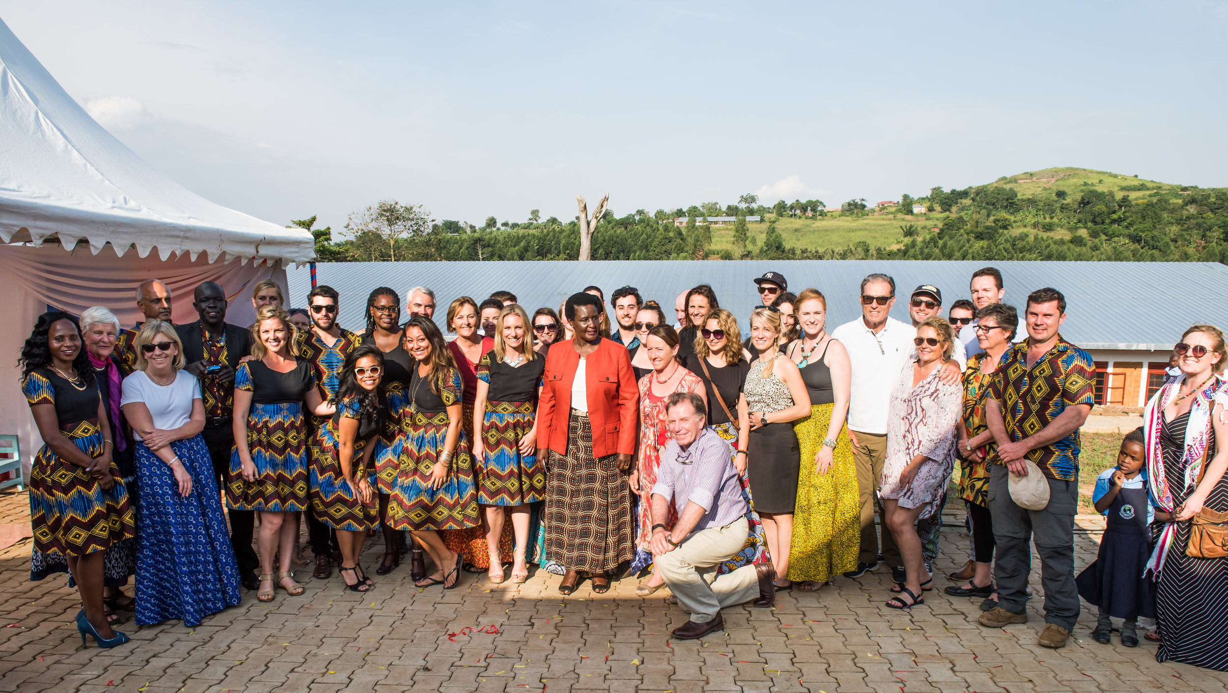 Sponsors, friends and family from Australia, including our Mt Kilimanjaro team who collectively fundraised over $140,000 and trekked Mt Kilimanjaro before attending the opening.