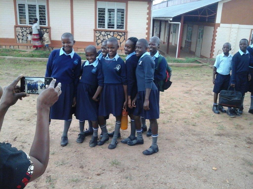 The students excited before heading off on their journey.