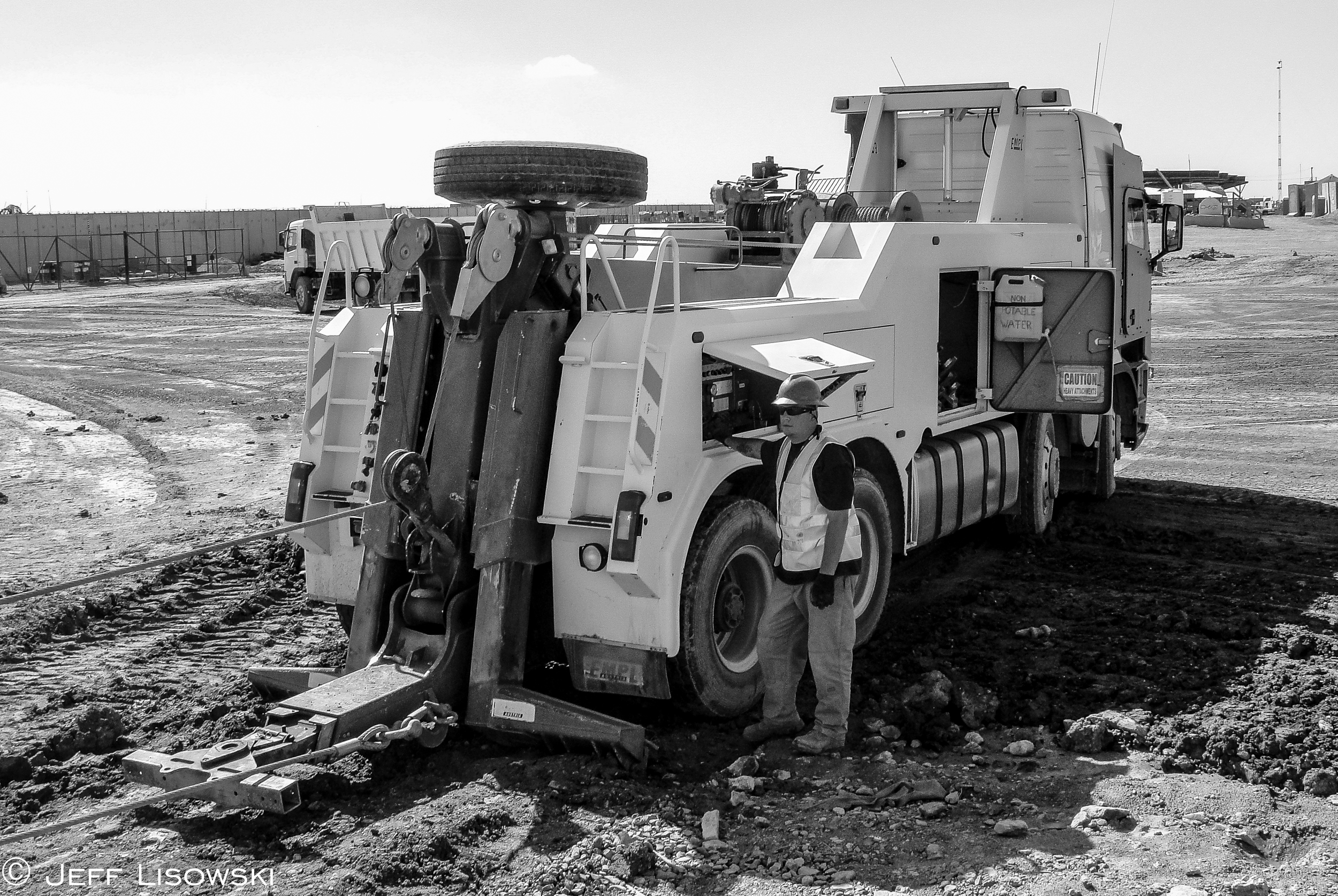 The author using a 4 axle EMPL wrecker variant. Volvo chassis with the Austrian EMPL wrecker body. 
