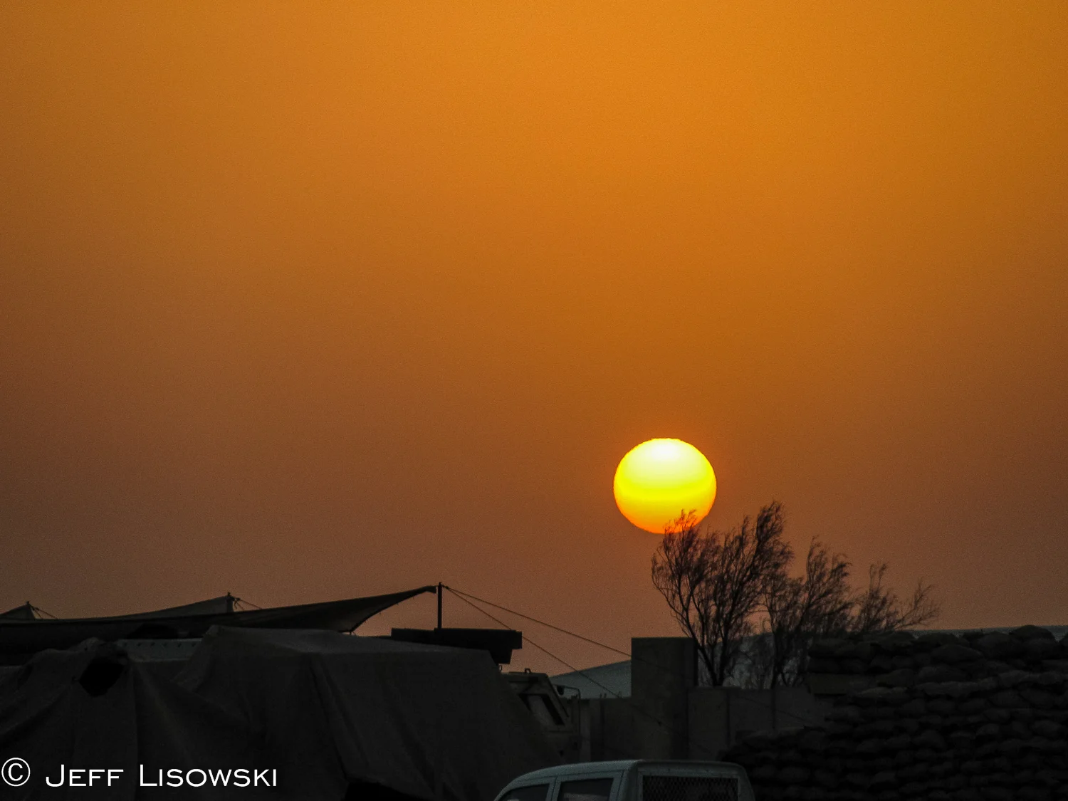 One of the final sunsets I saw in Iraq. 