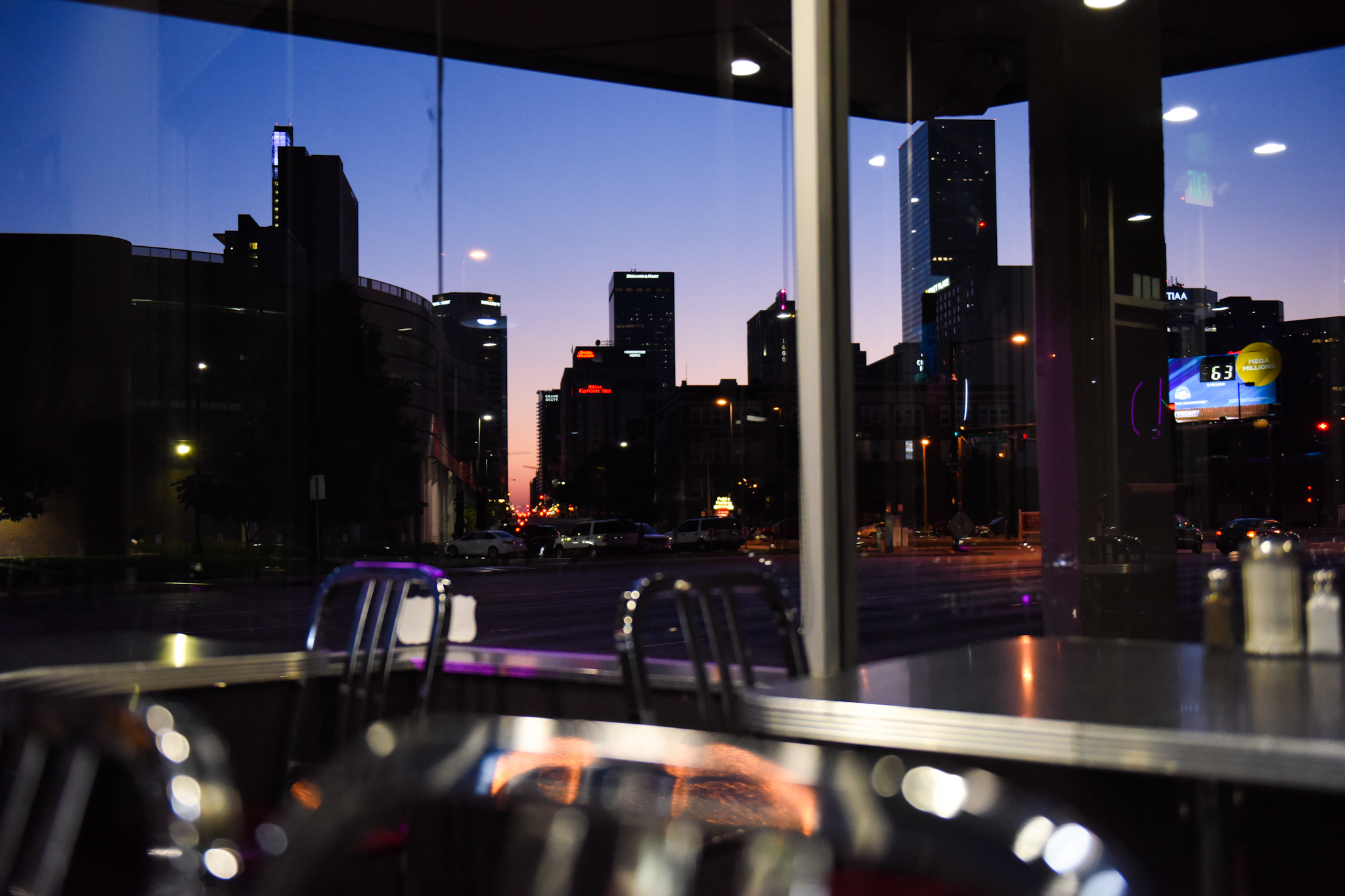 5 a.m.: The sunrise from the Denver Diner.
