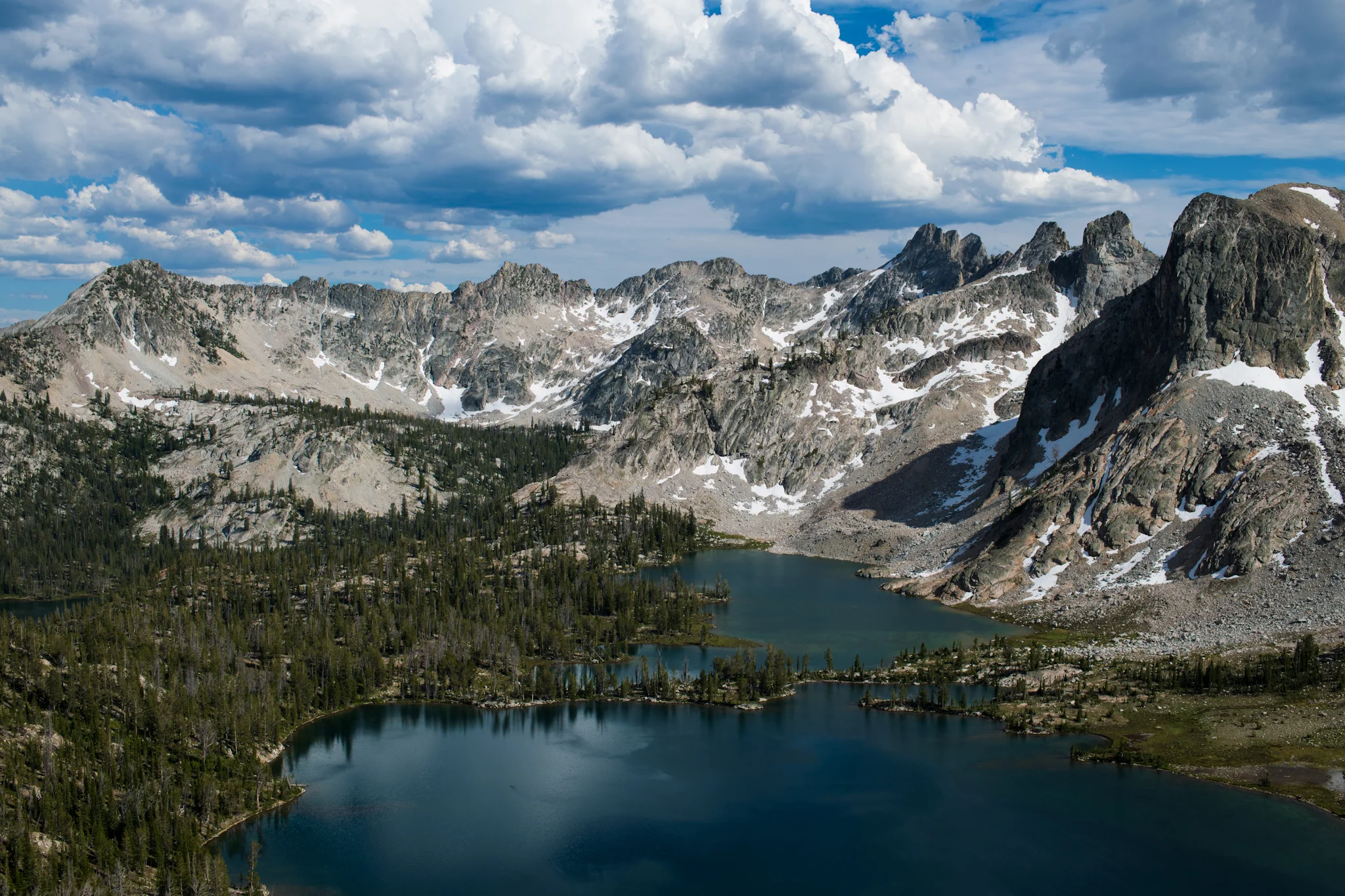 Overlooking Twin Lakes during the Toxaway Lake loop