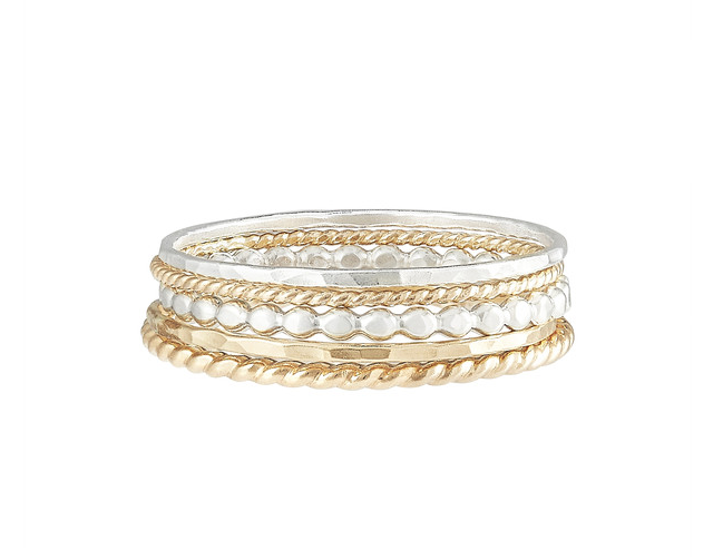 Mixed Ring Stack: The lazy girl's guide to a ring stack that is pre-made, mixed metals and perfect for any occasion. They come pre-made in a size.