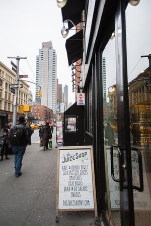 The Juice Shop: 688 6th Ave. New York, NY 10010 - All of our members get a discount off their food purchase!