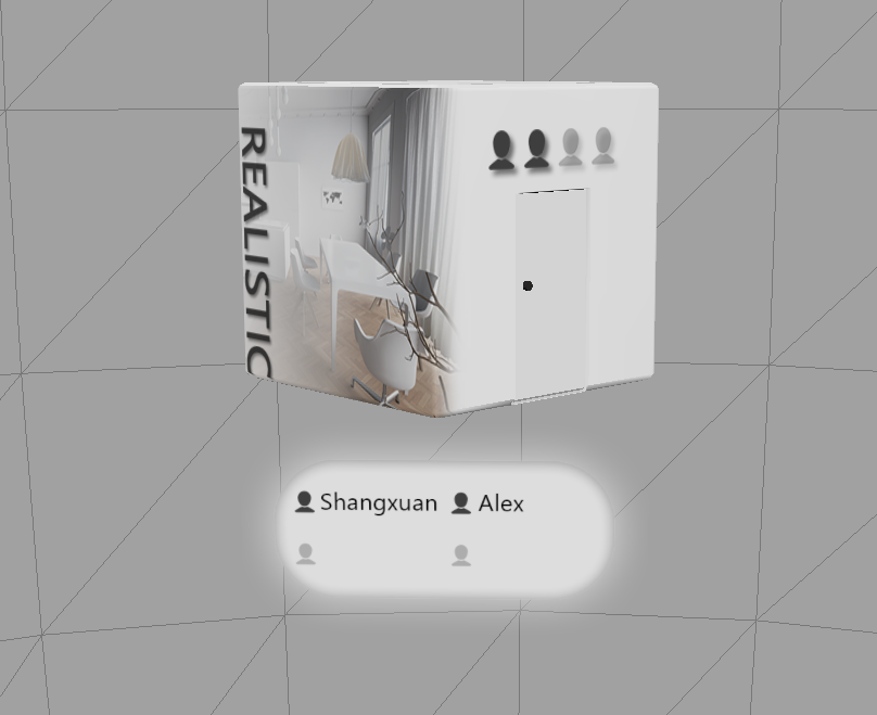 The little person icon indicates the status of people in the room