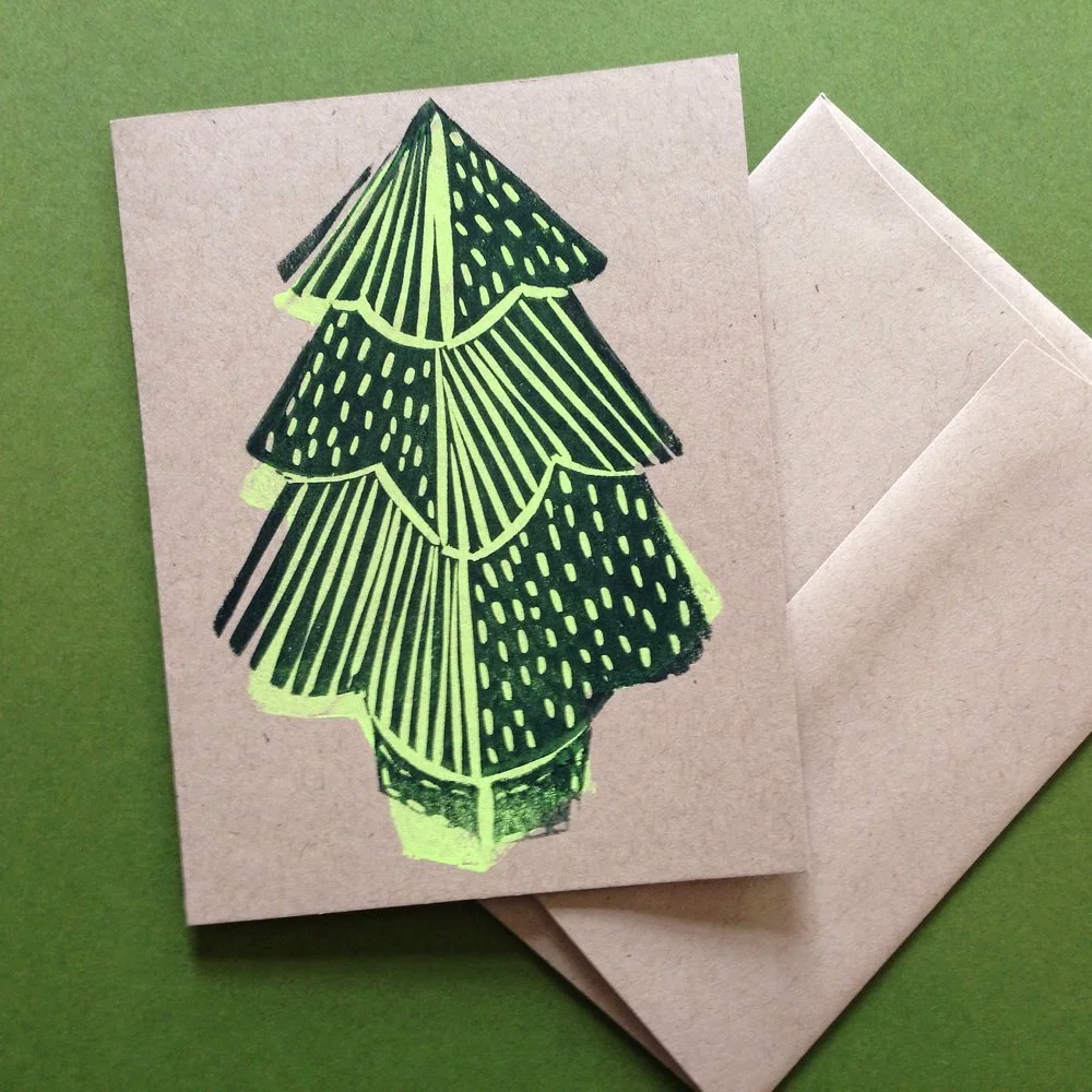 Holiday Pine Tree Greeting Card