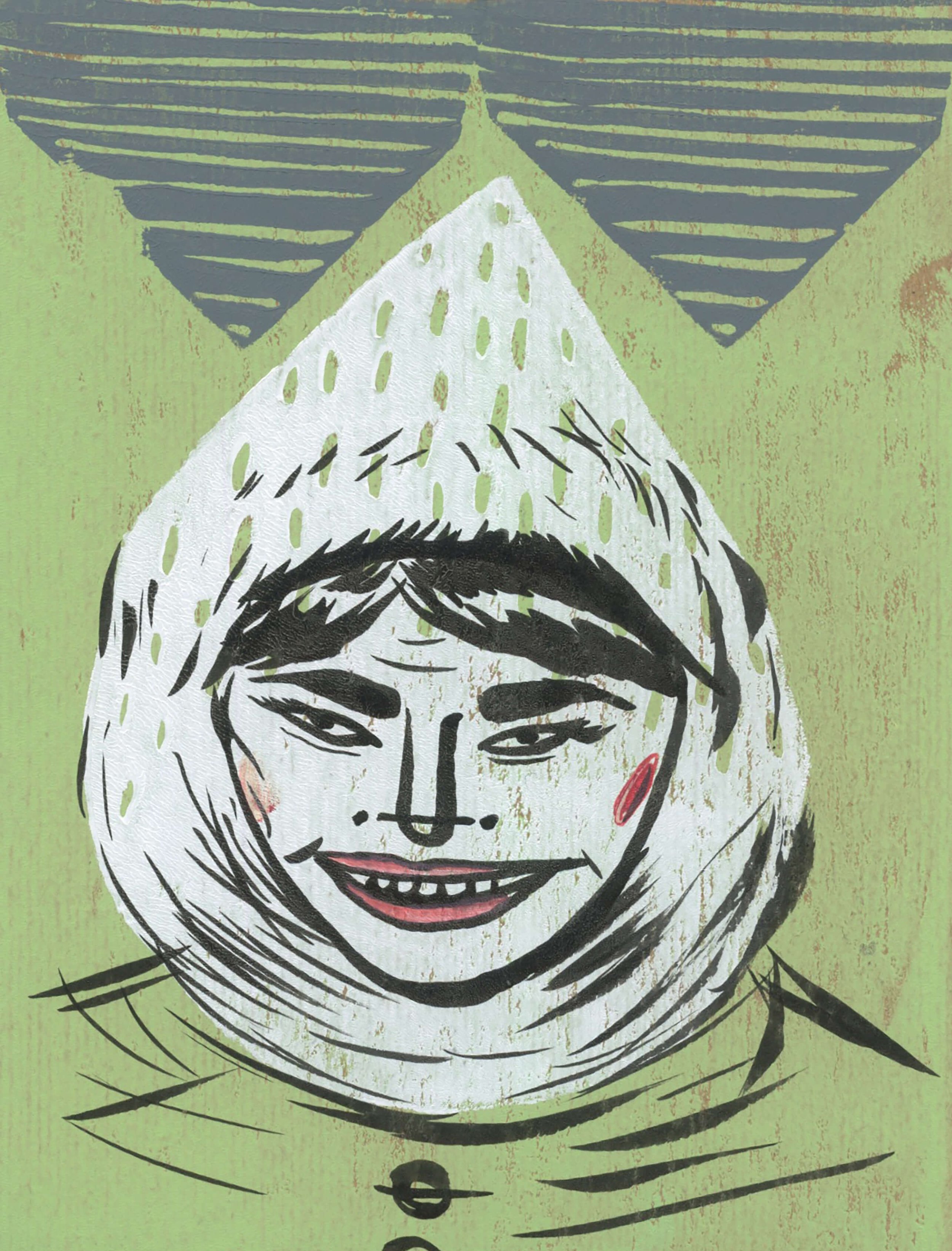 Green Lady Art Card