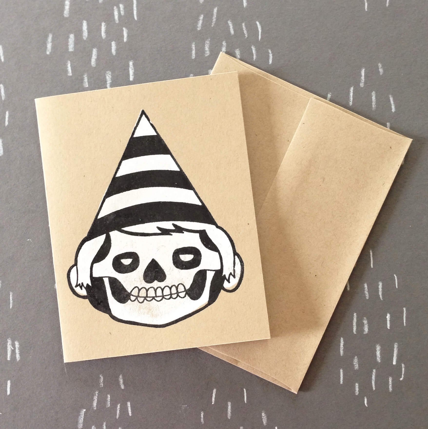 Skull Boy Greeting Card