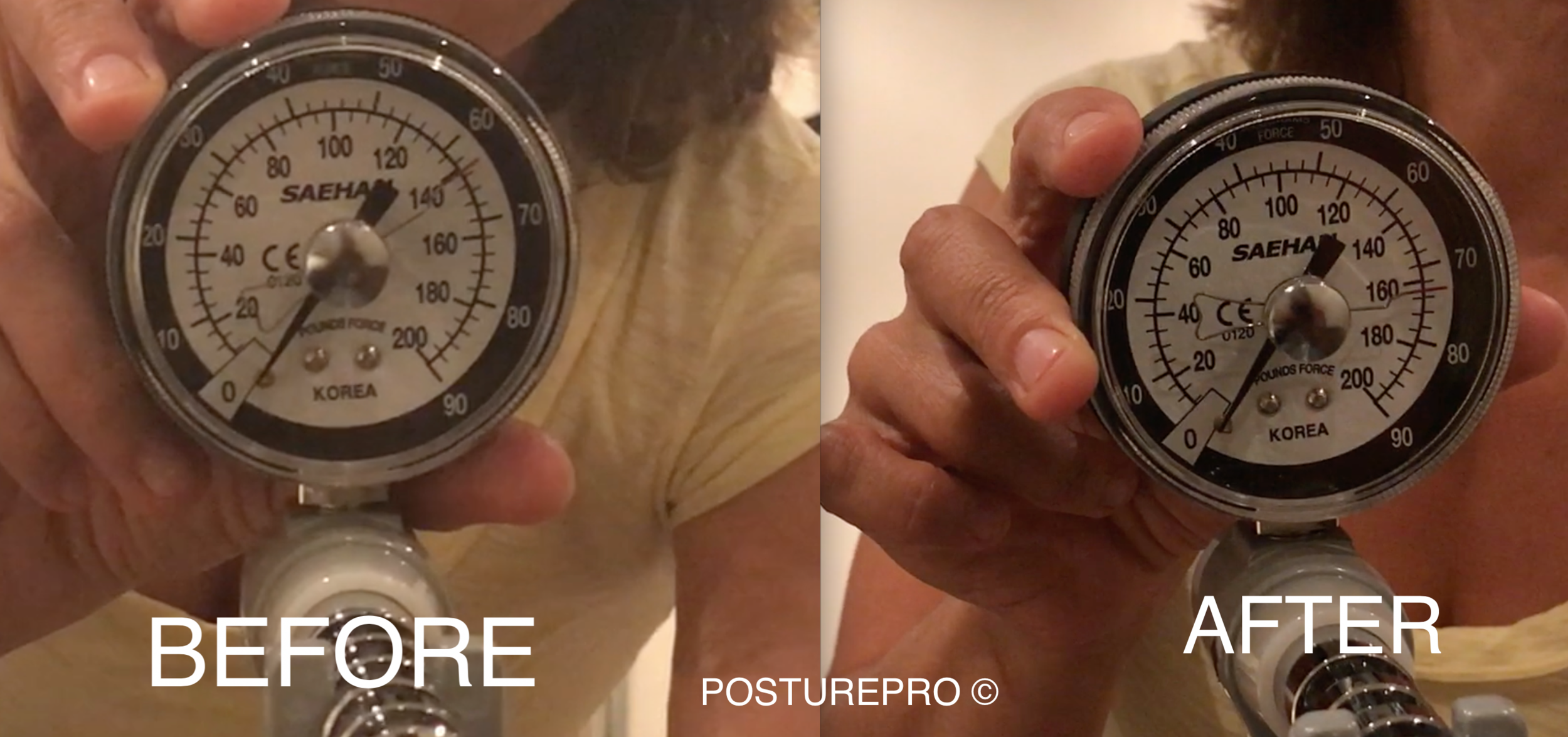 Grip test: From 140bs to 160lbs in less than an hour.