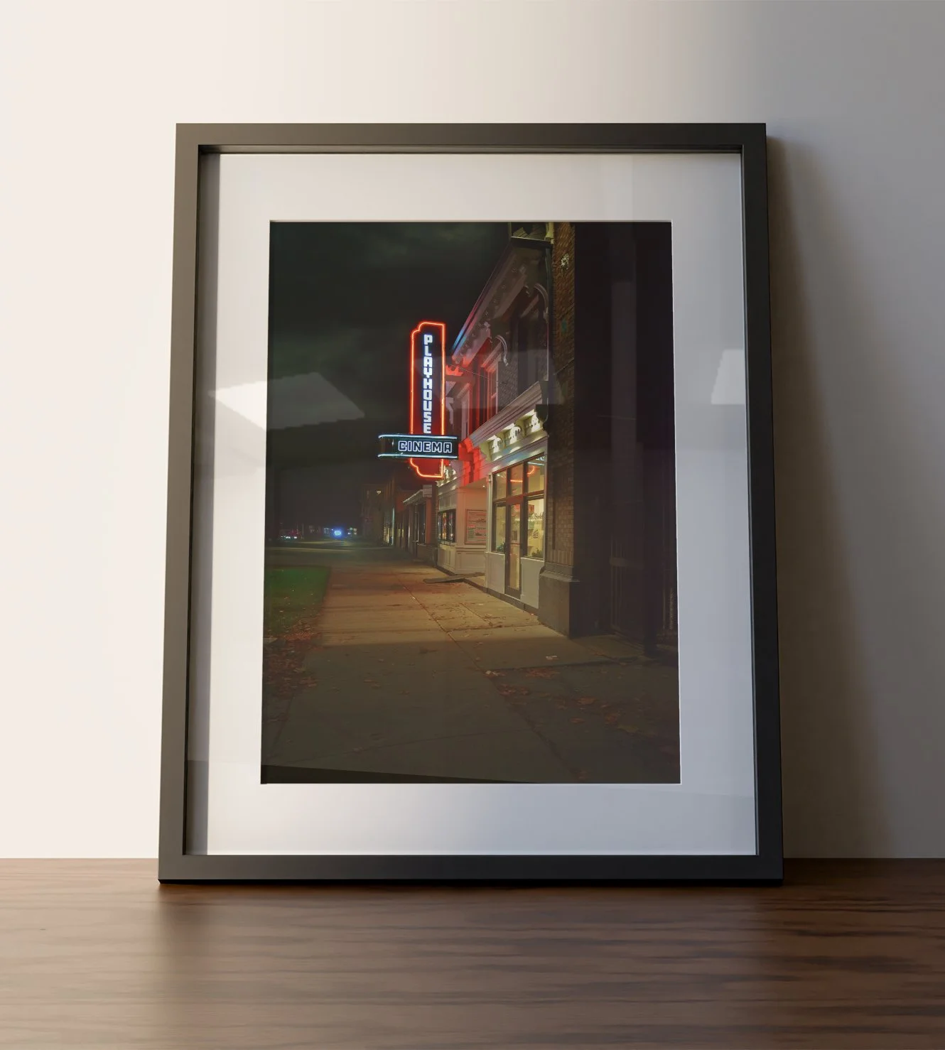 Hamilton, Playhouse Cinema, Barton Street, Hamilton Art, Hamilton Landmarks, Neon Signs, Night Photography, Historic Theatre, Digital Art, Wall Art