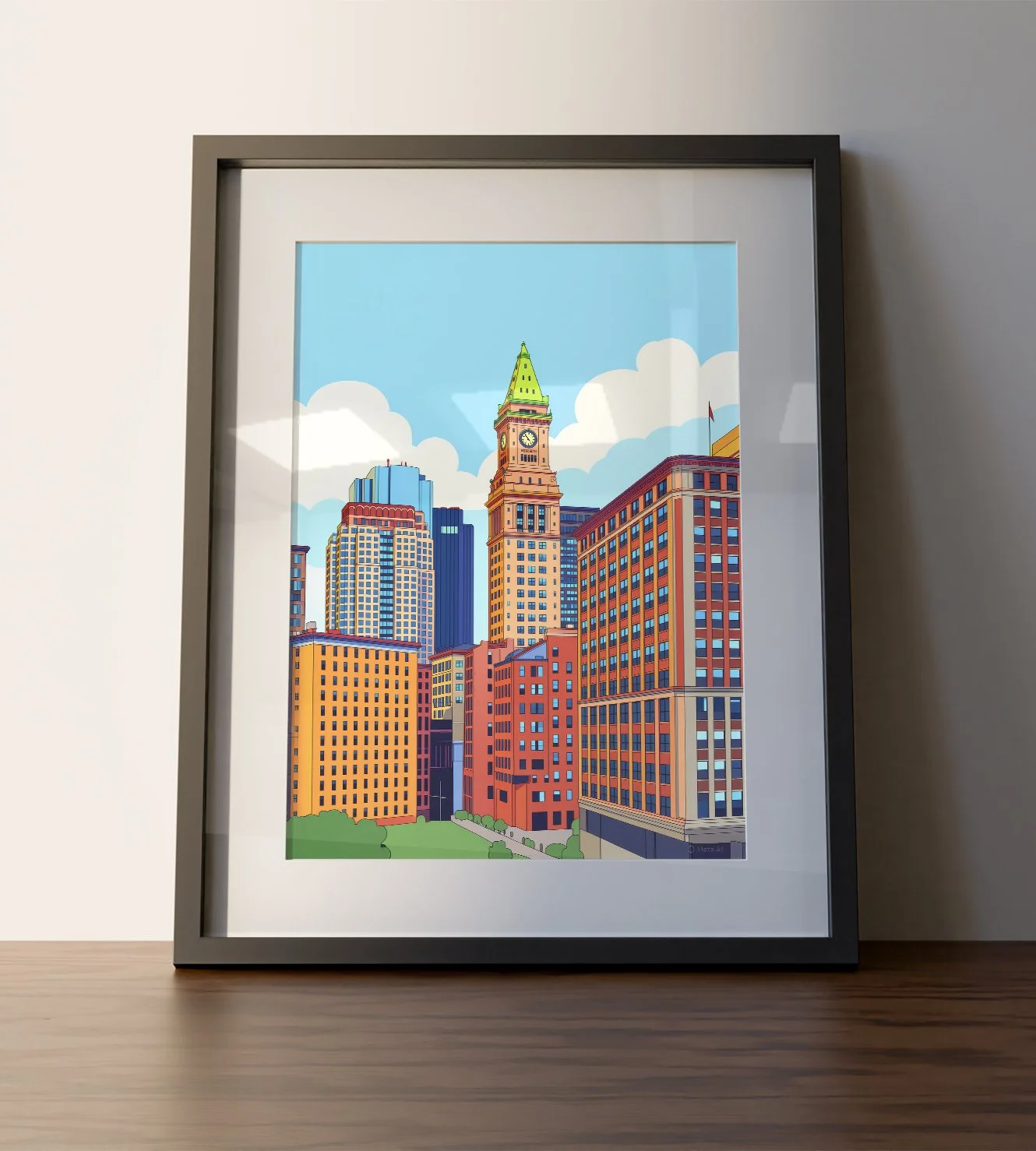 Boston, Boston Massachusetts, Boston Art, Boston Art for Sale, Downtown Boston, Boston Photography, RMC Digital Art, Art for Sale, Digital art for sale