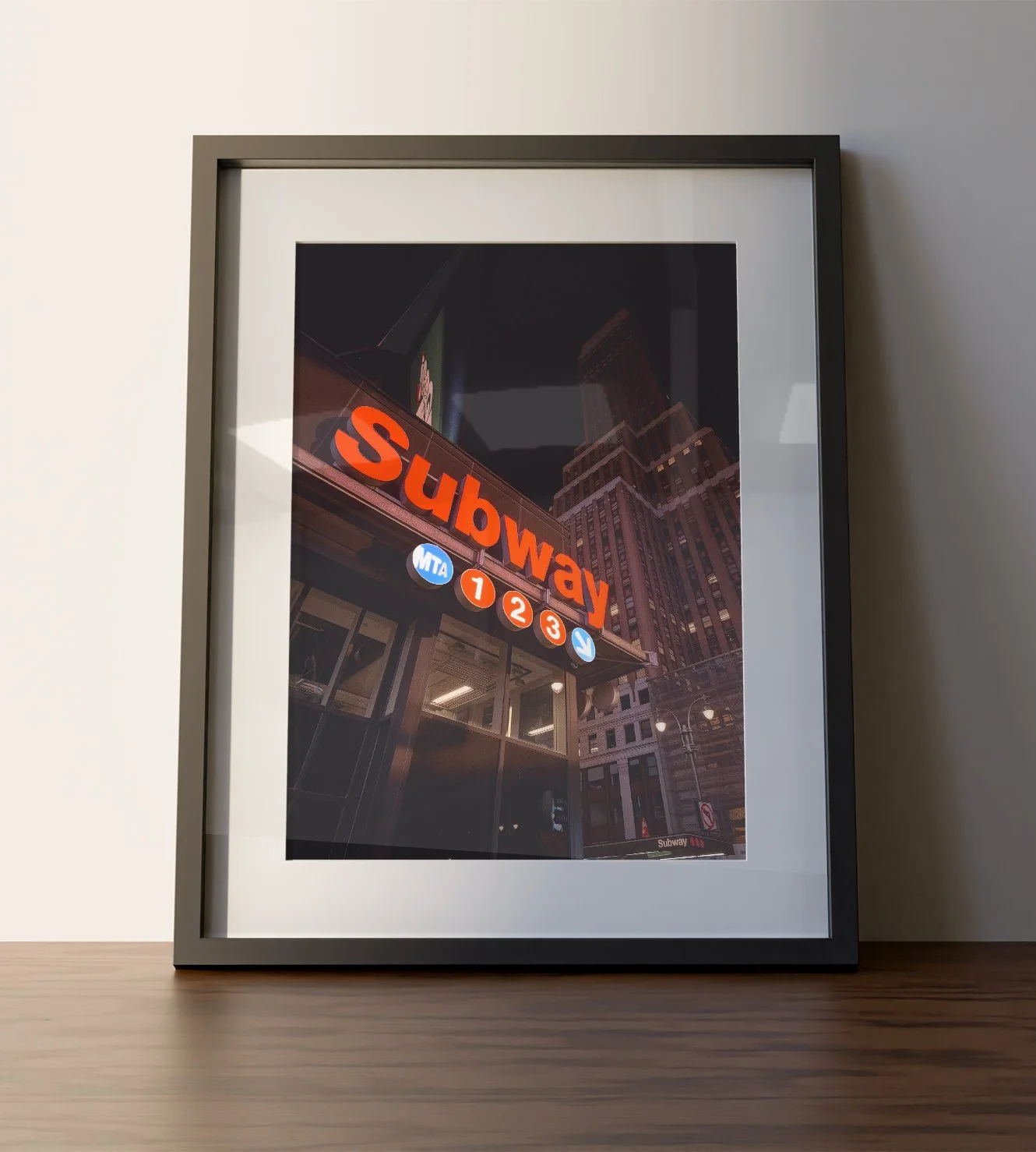 New York City, NYC subway, Manhattan photography, New York photography, subway art, NYC wall art, New York at night, urban photography, Manhattan wall art, New York art print, nighttime photography, c