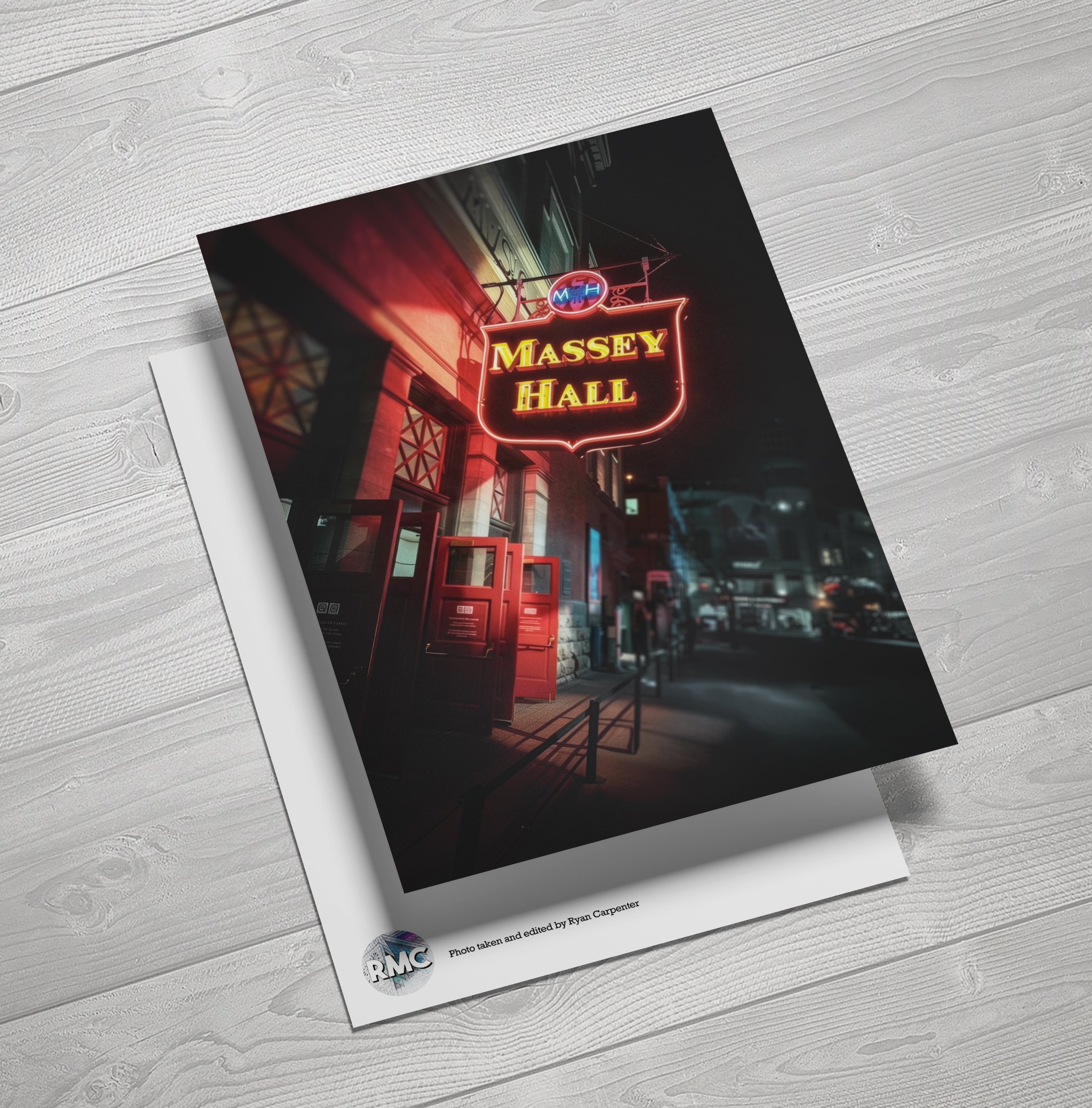 Massey Hall, Toronto Art, Toronto Prints, Toronto Landmarks, Neon Signs, Night Photography, Music Venues, Cityscape Art, Ontario Art, RMC Digital Art