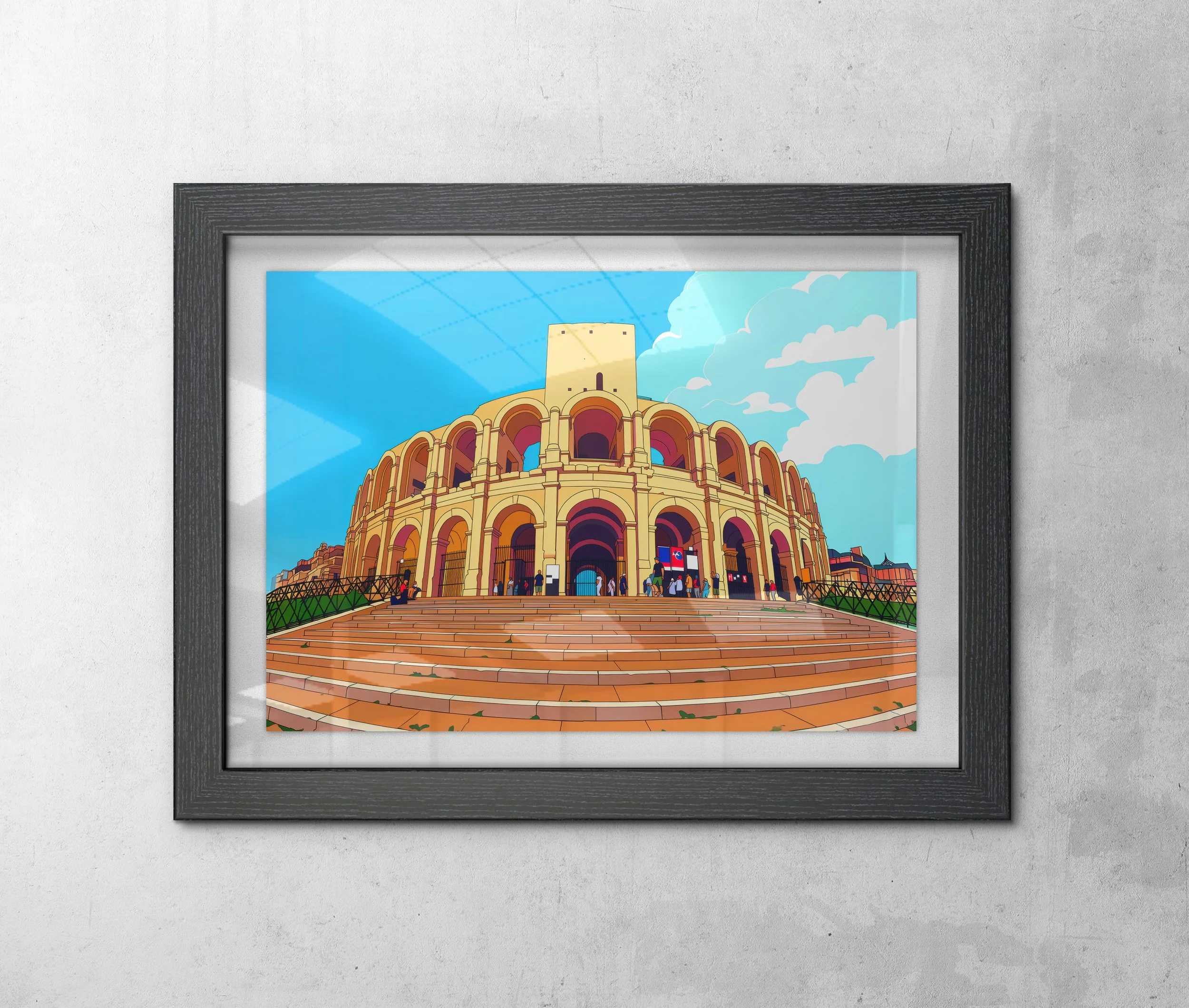 Arles Amphitheatre, Roman Colosseum, Roman Empire, French landmark, France, France Art