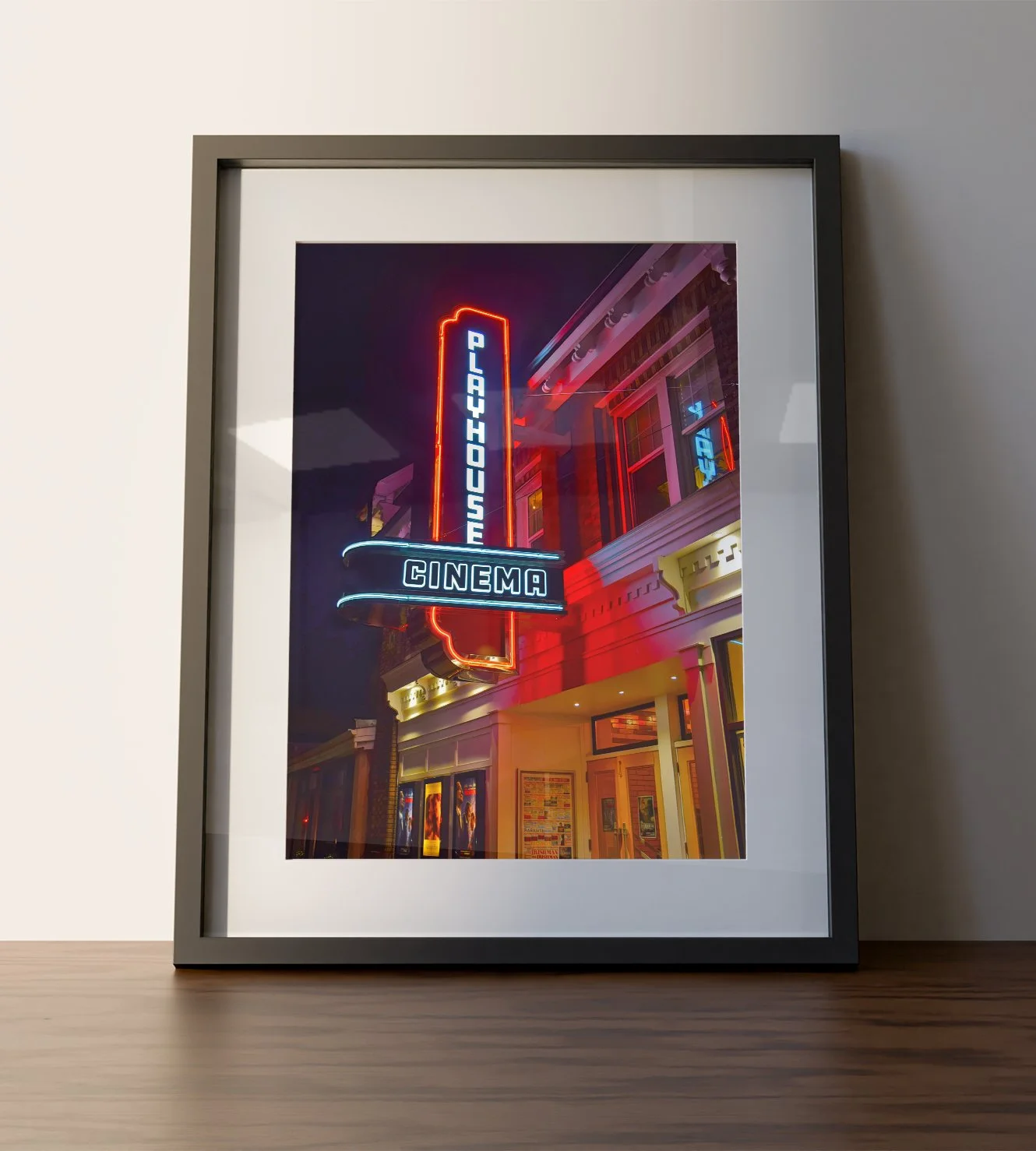 Hamilton, Ontario, Playhouse Cinema, Hamilton Art, Movie Theatre, Neon Signs, Night Photography, Historic Buildings, Urban Photography, Fine Art Prints