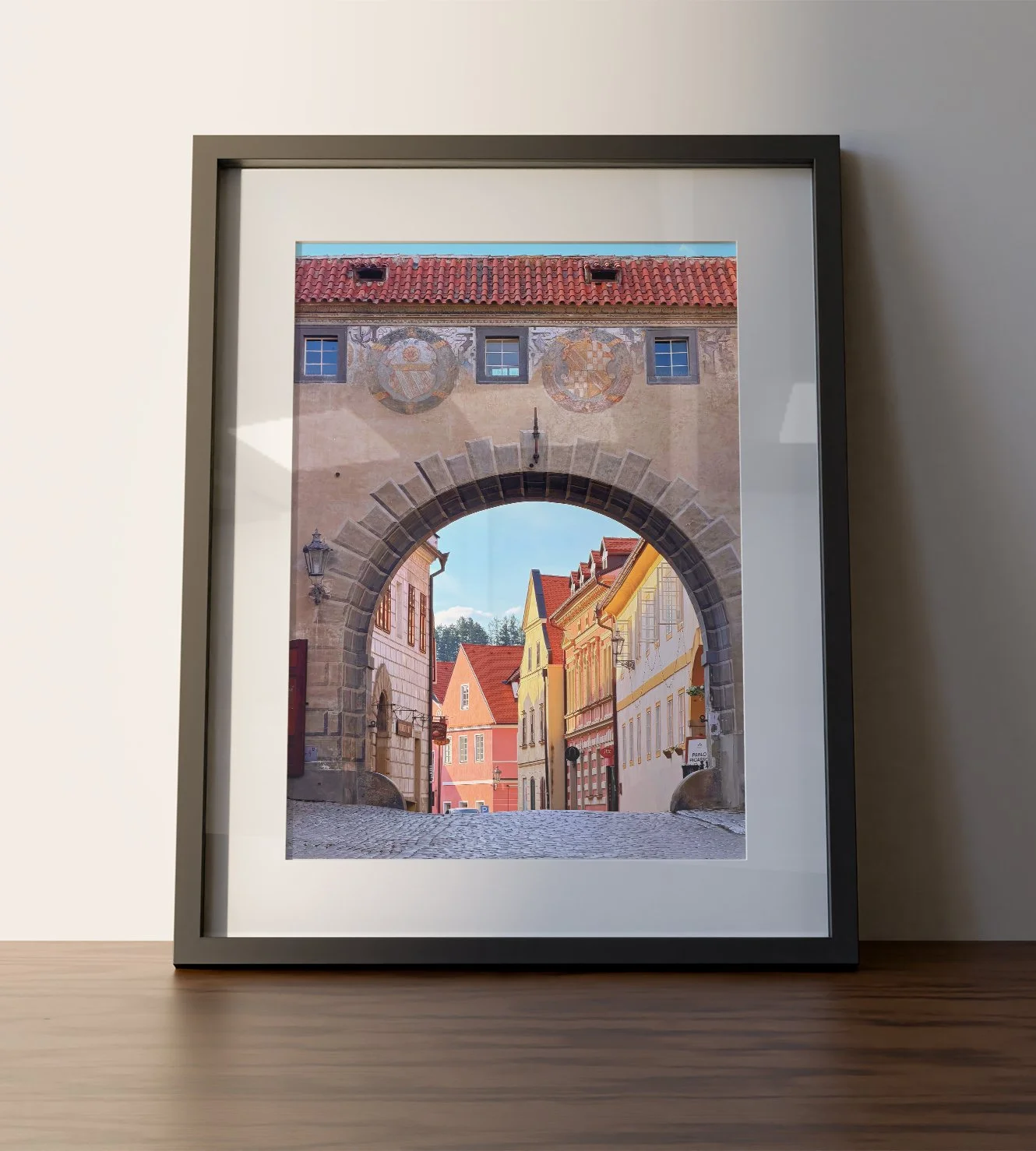 Český Krumlov, Czech Republic, Latrán Street, Český Krumlov Castle, European Artwork, Czech Architecture, Historic Architecture, Travel Art, European Art Prints, RMC Digital Art