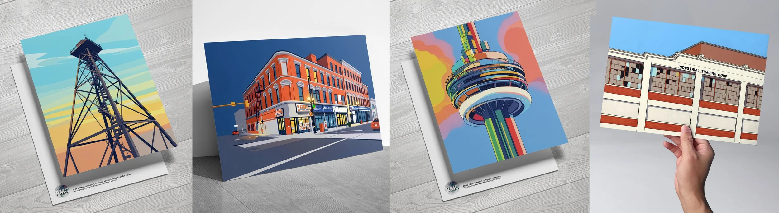 RMC Digital Art, Art samples, Art for sale, Local artist, local art for sale, Alcatraz, James Street North Hamilton, CN Tower, Hamilton Ontario, Toronto Ontario