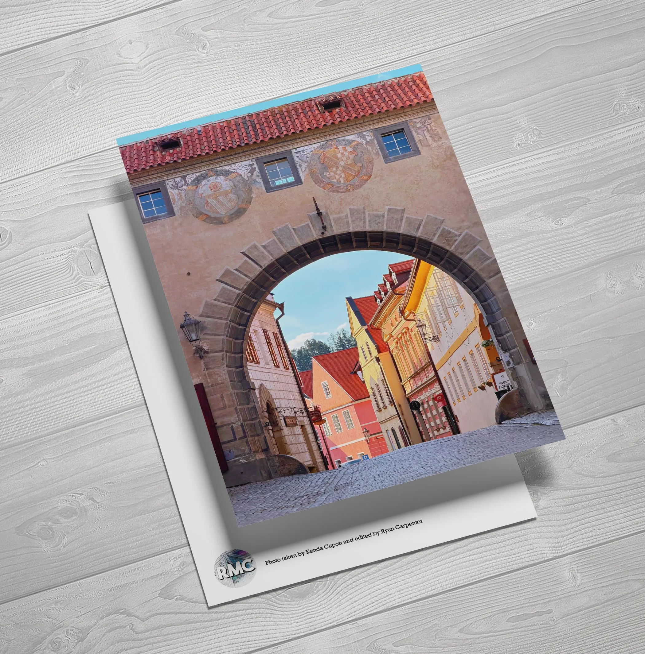 Český Krumlov, Czech Republic, Latrán Street, Český Krumlov Castle, European Artwork, Czech Architecture, Historic Architecture, Travel Art, European Art Prints, RMC Digital Art