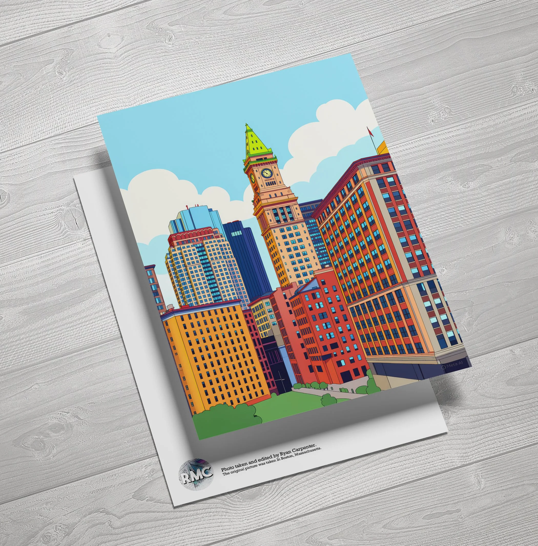 Boston, Boston Massachusetts, Boston Art, Boston Art for Sale, Downtown Boston, Boston Photography, RMC Digital Art, Art for Sale, Digital art for sale