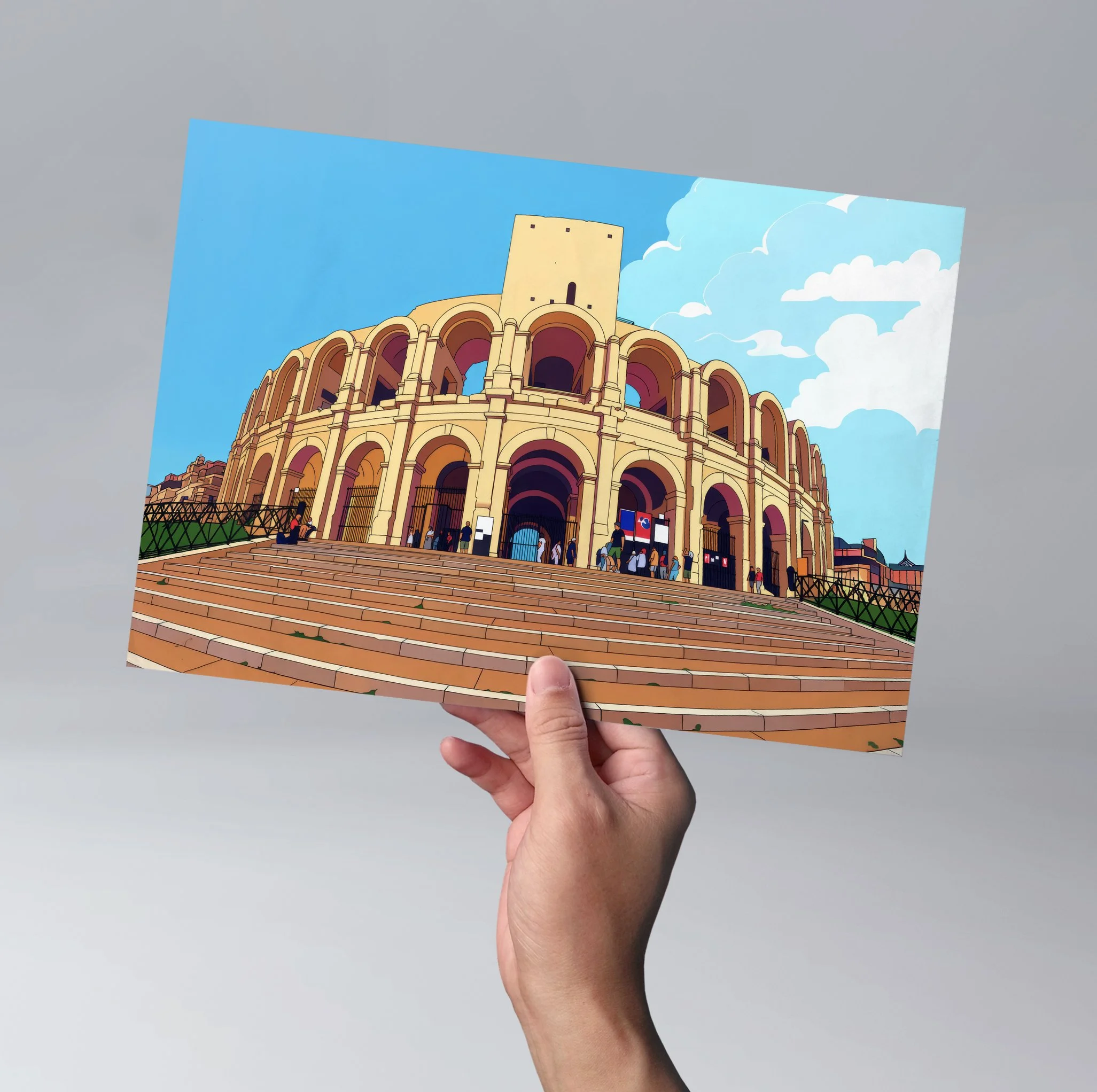 Arles Amphitheatre, Roman Colosseum, Roman Empire, French landmark, France, France Art