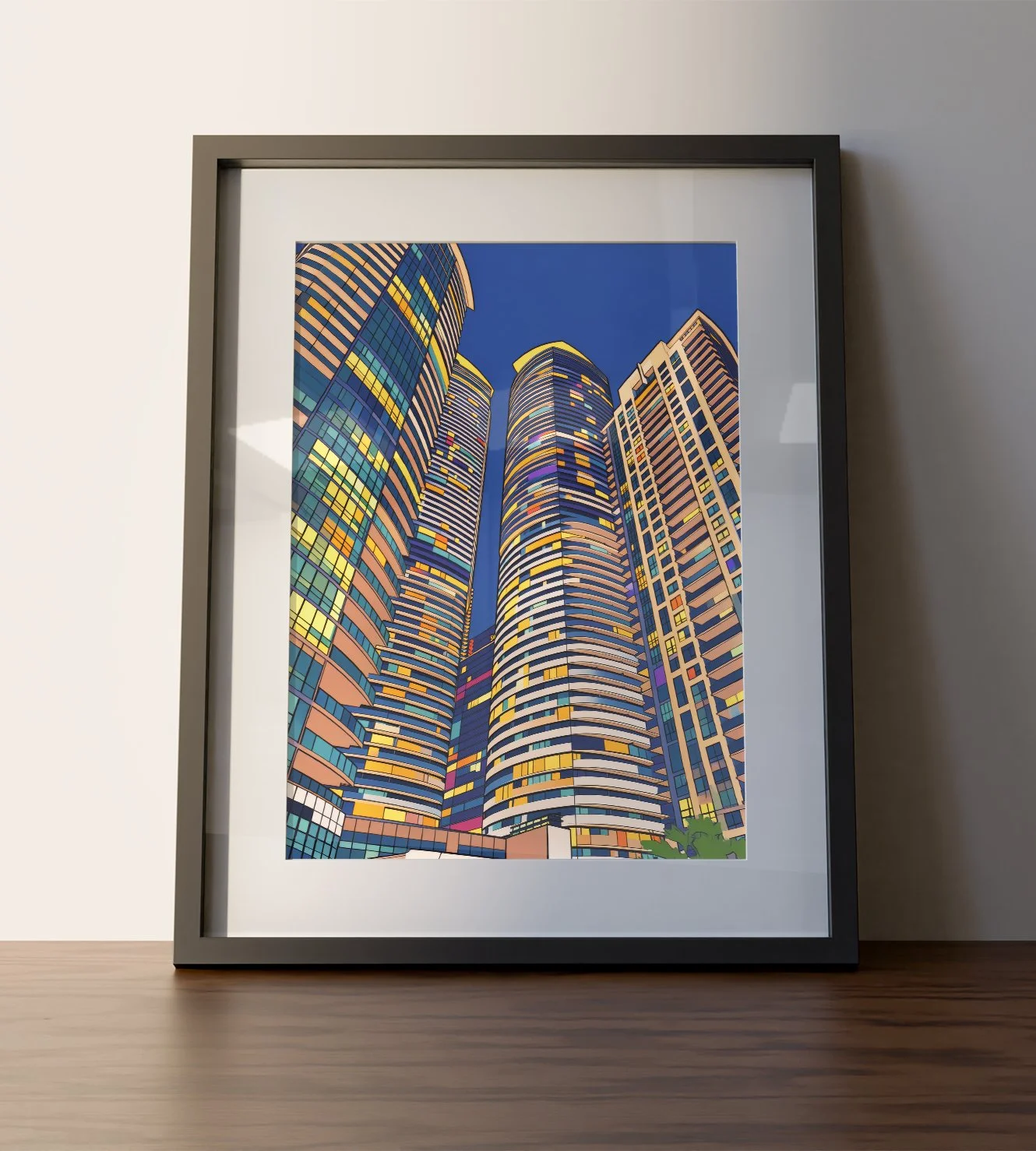 Toronto, Toronto Art, Toronto Architecture, Downtown Toronto, Infinity Condominiums, Cityscape, Digital Art, Canada