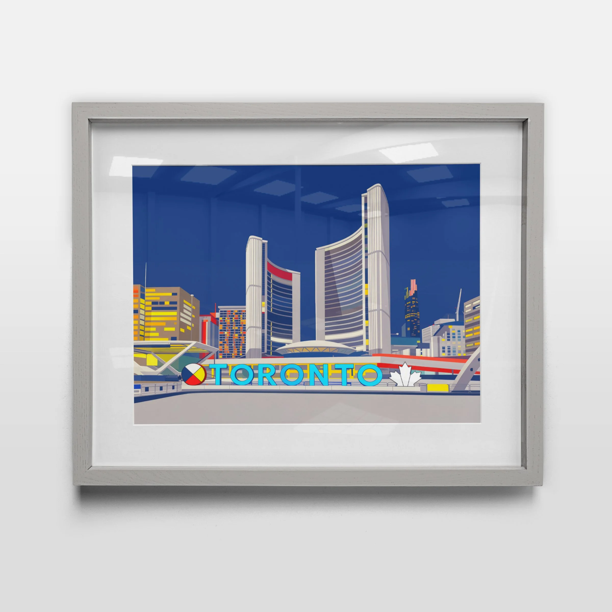 Toronto, Toronto City Hall Print, Toronto art for sale, Toronto Digital Art for sale, Toronto Photography, Nathan Phillips Square