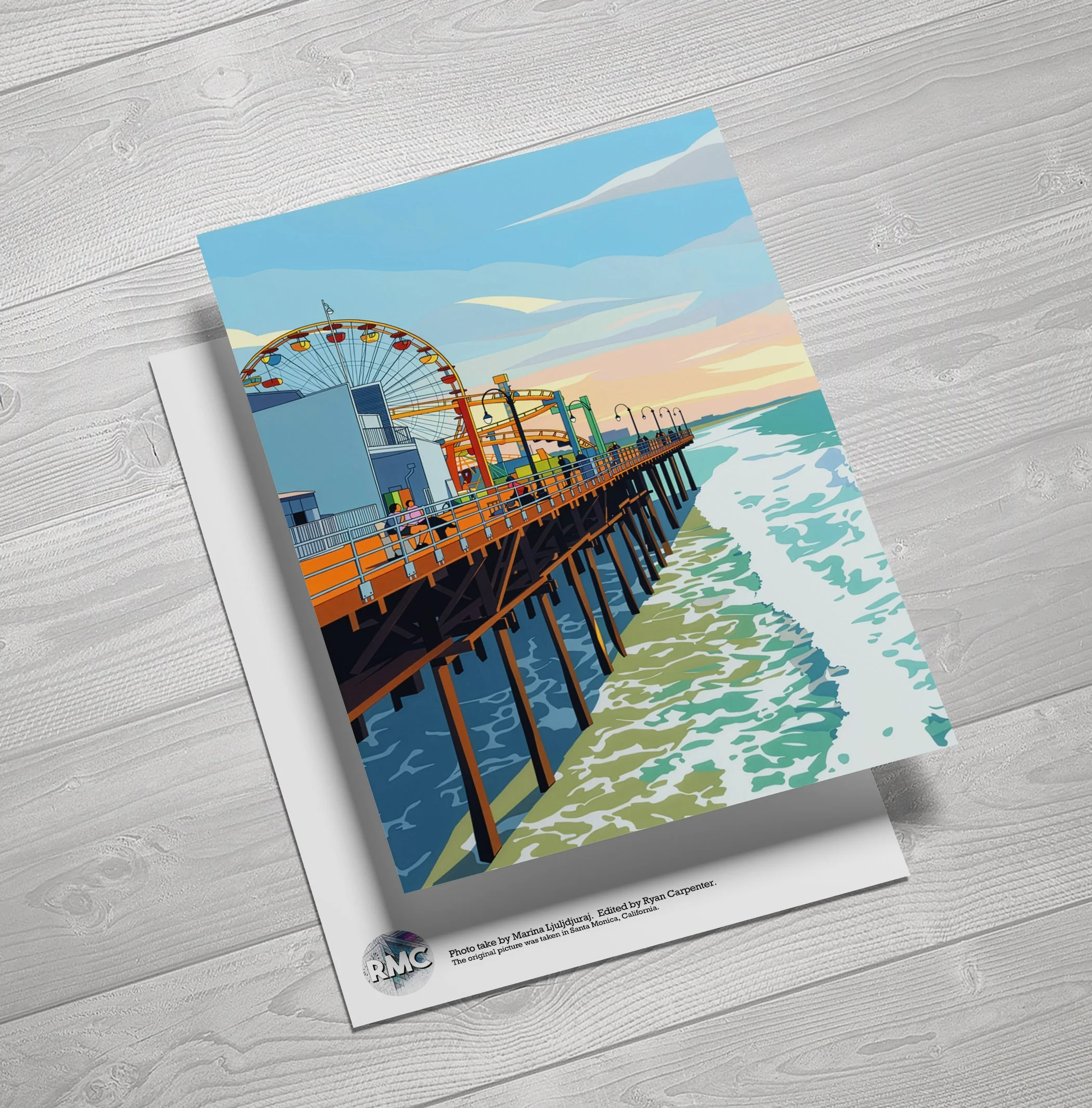 Santa Monica, Santa Monica Pier, California, California Art, California Photography, Santa Monica Art, Ocean View, Oceanic Art, LA, Los Angelas