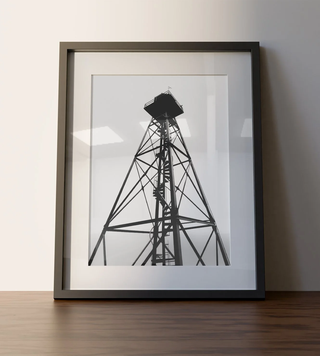 Eyes on Alcatraz, Alcatraz watchtower art print, Alcatraz Island photography, San Francisco wall art, Alcatraz prison artwork, The Rock San Francisco, historic prison photography, California travel ar