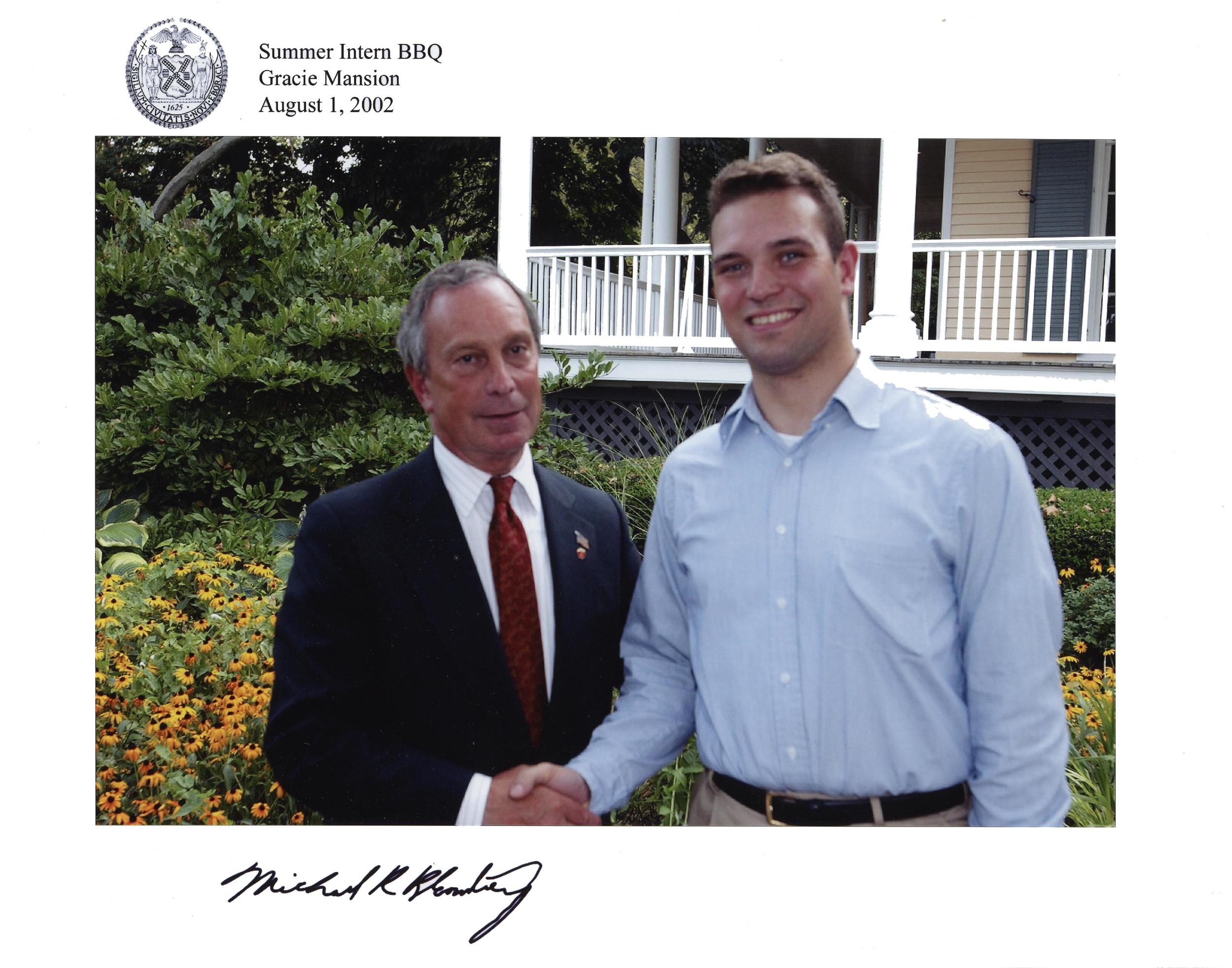 ASSISTED MAYOR BLOOMBERG