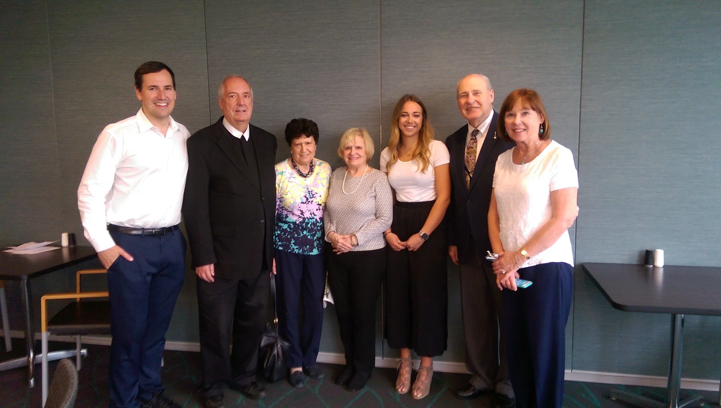 Kevin Gschwend; Bro. Robert Berger; Prof. Noni Wanger; Angela Mark; KARA DELLA VECCHIA; John H. Mark, Sr.; Mary Ellen Malone