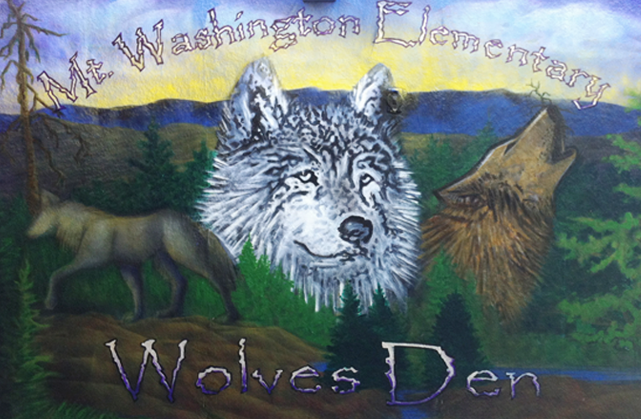 Mt. Washington School Mural - Wolves Den