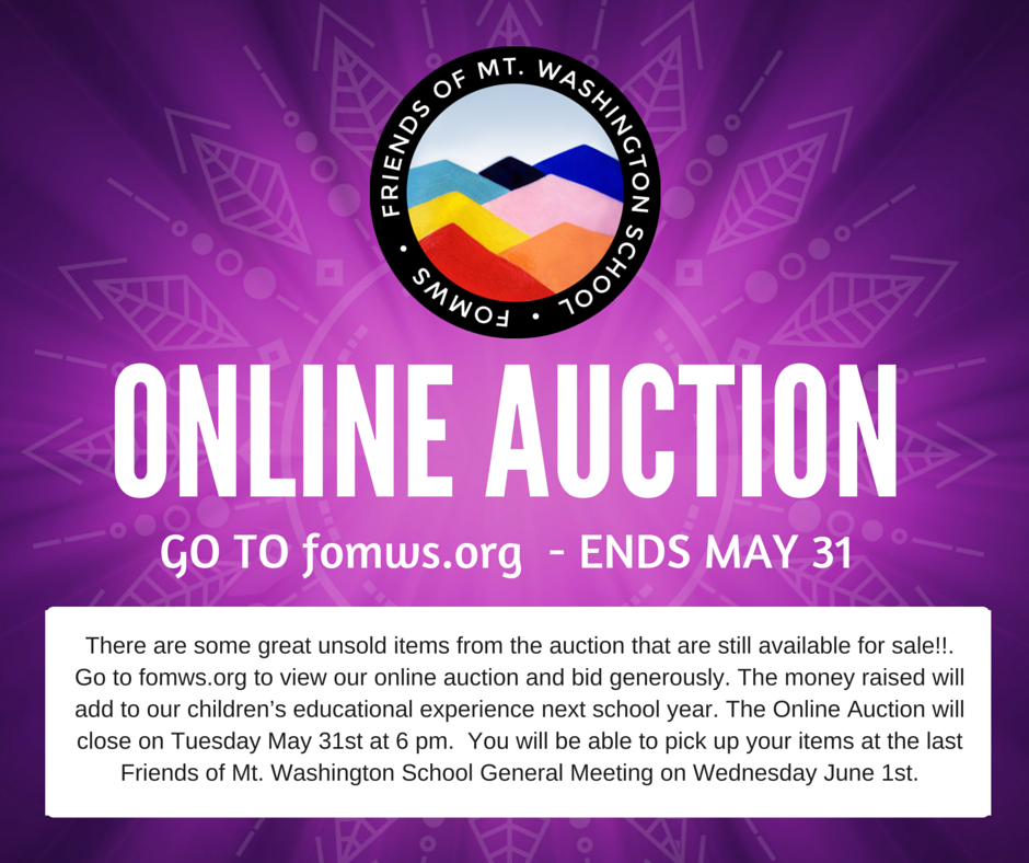 Online Auction - Bid on More Items and Support our School!